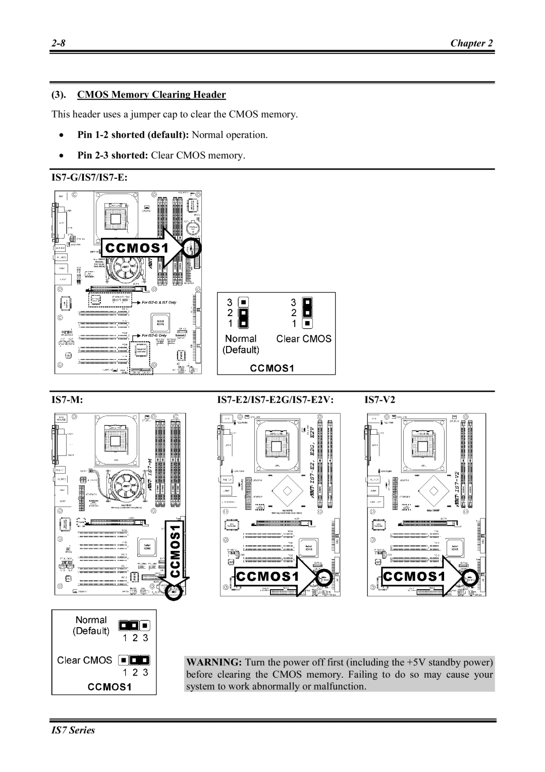 Abit IS7-M, IS7-G, IS7-E2V, IS7-E2G user manual IS7-V2 