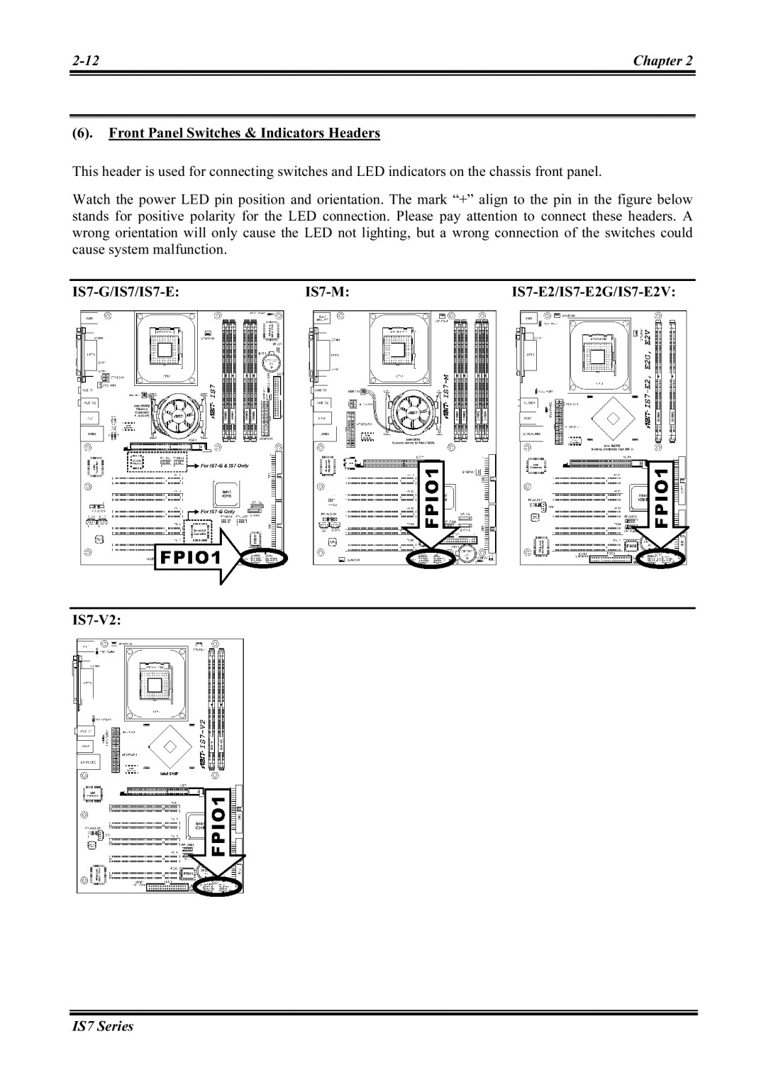 Abit IS7-M, IS7-G, IS7-E2V, IS7-E2G, IS7-V2 user manual Chapter 