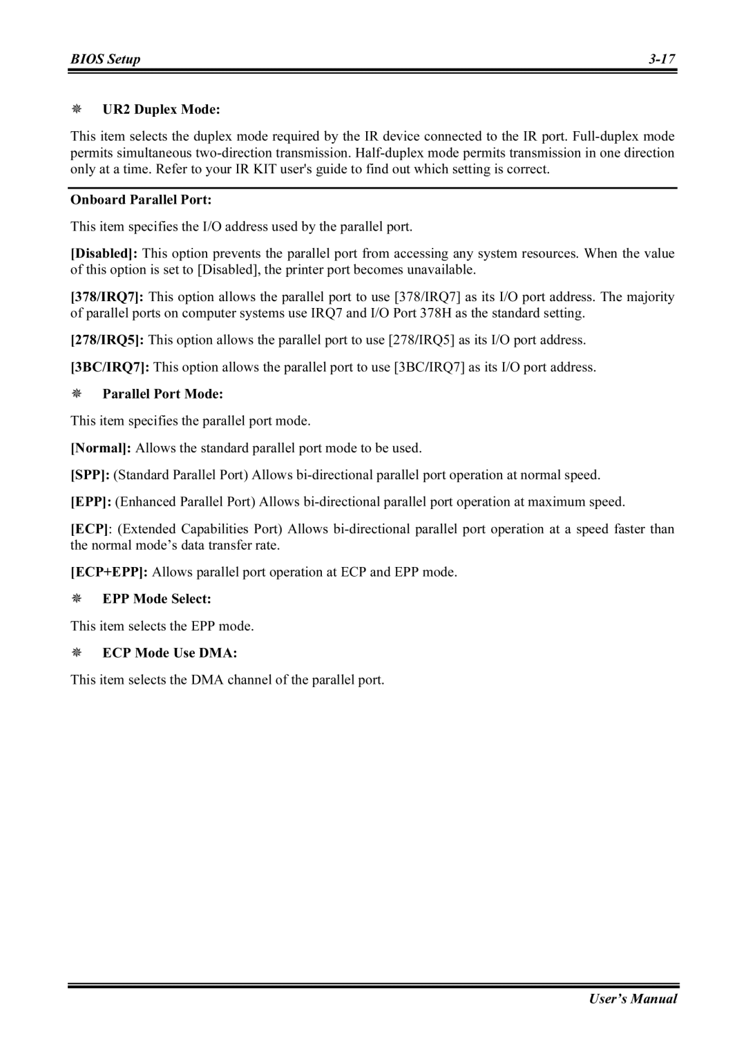 Abit IS7-M, IS7-G, IS7-E2V, IS7-E2G, IS7-V2 user manual Bios Setup UR2 Duplex Mode 