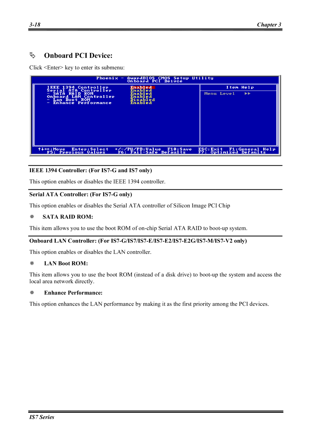 Abit IS7-M, IS7-G, IS7-E2V, IS7-E2G, IS7-V2 user manual Onboard PCI Device 