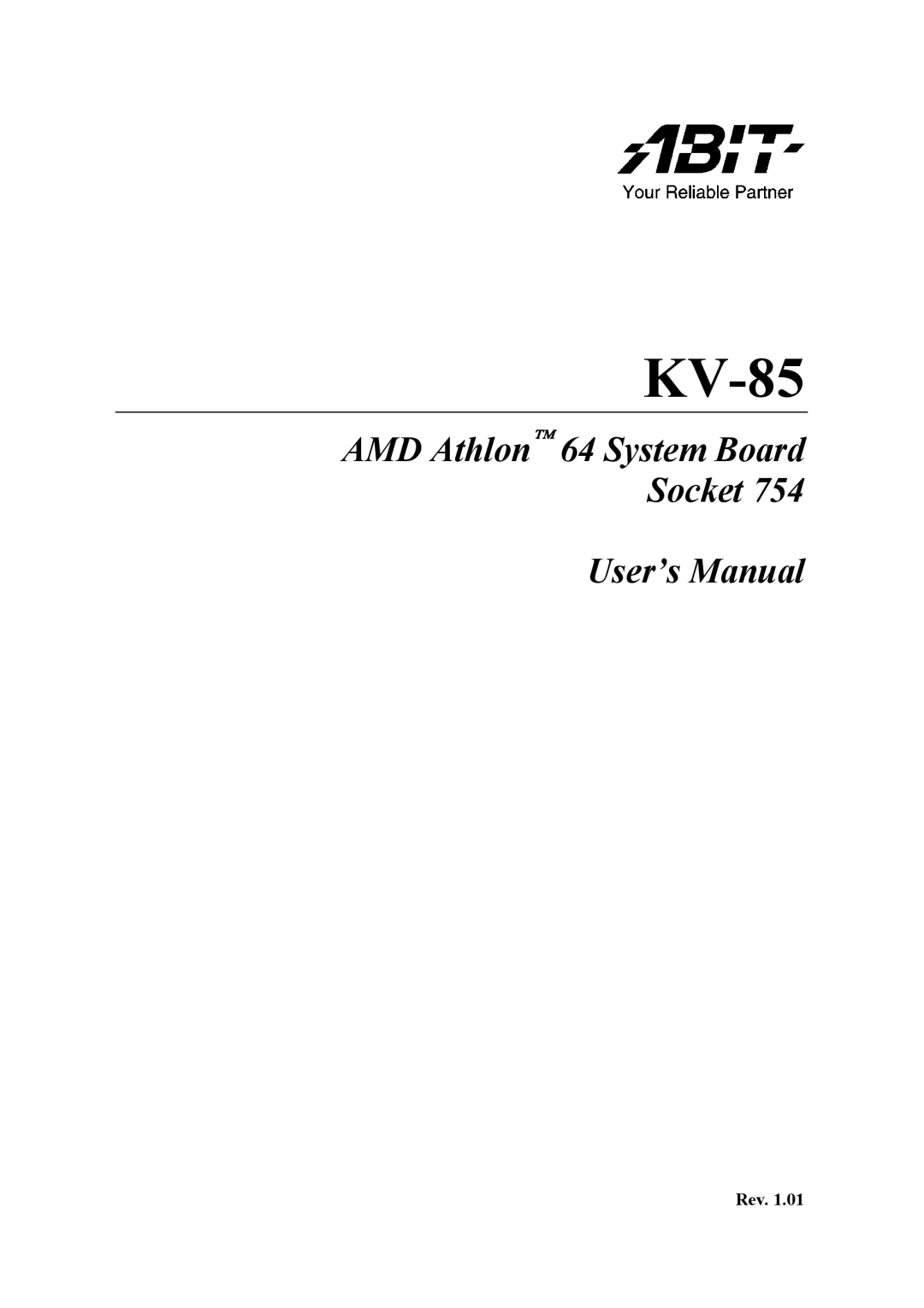 Abit KV-85 user manual Rev 