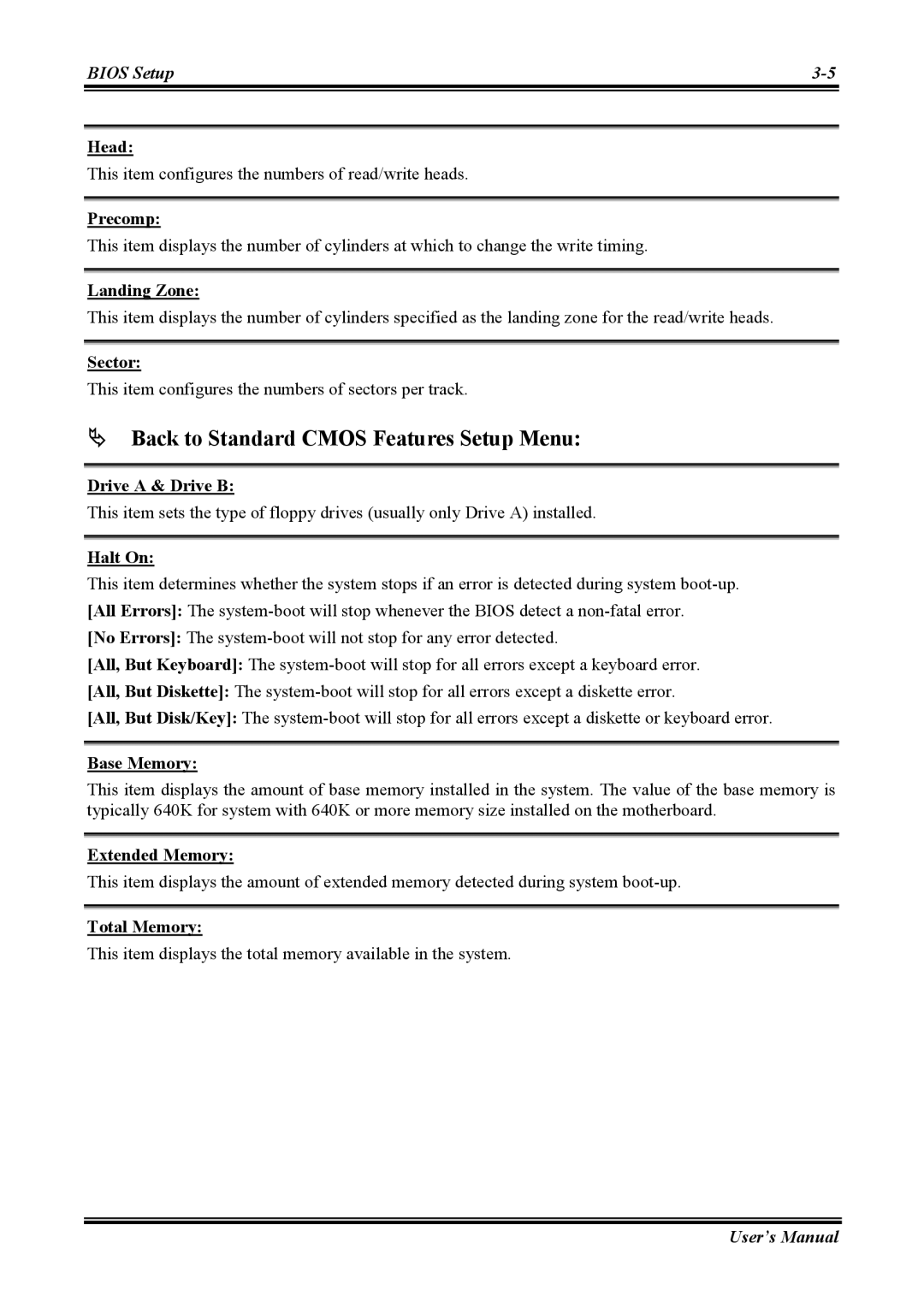 Abit KV-85 user manual # Back to Standard Cmos Features Setup Menu 