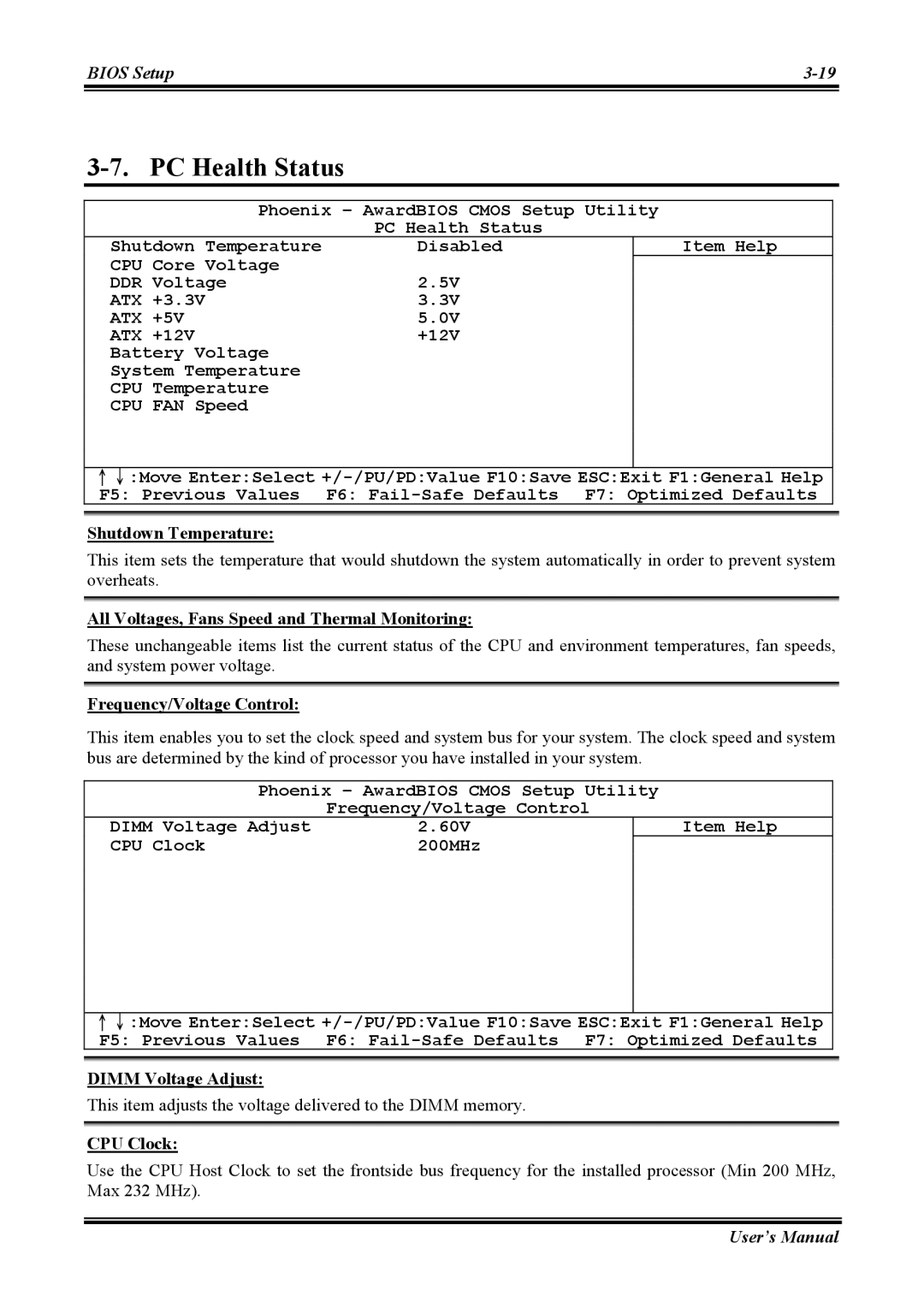 Abit KV-85 user manual PC Health Status 