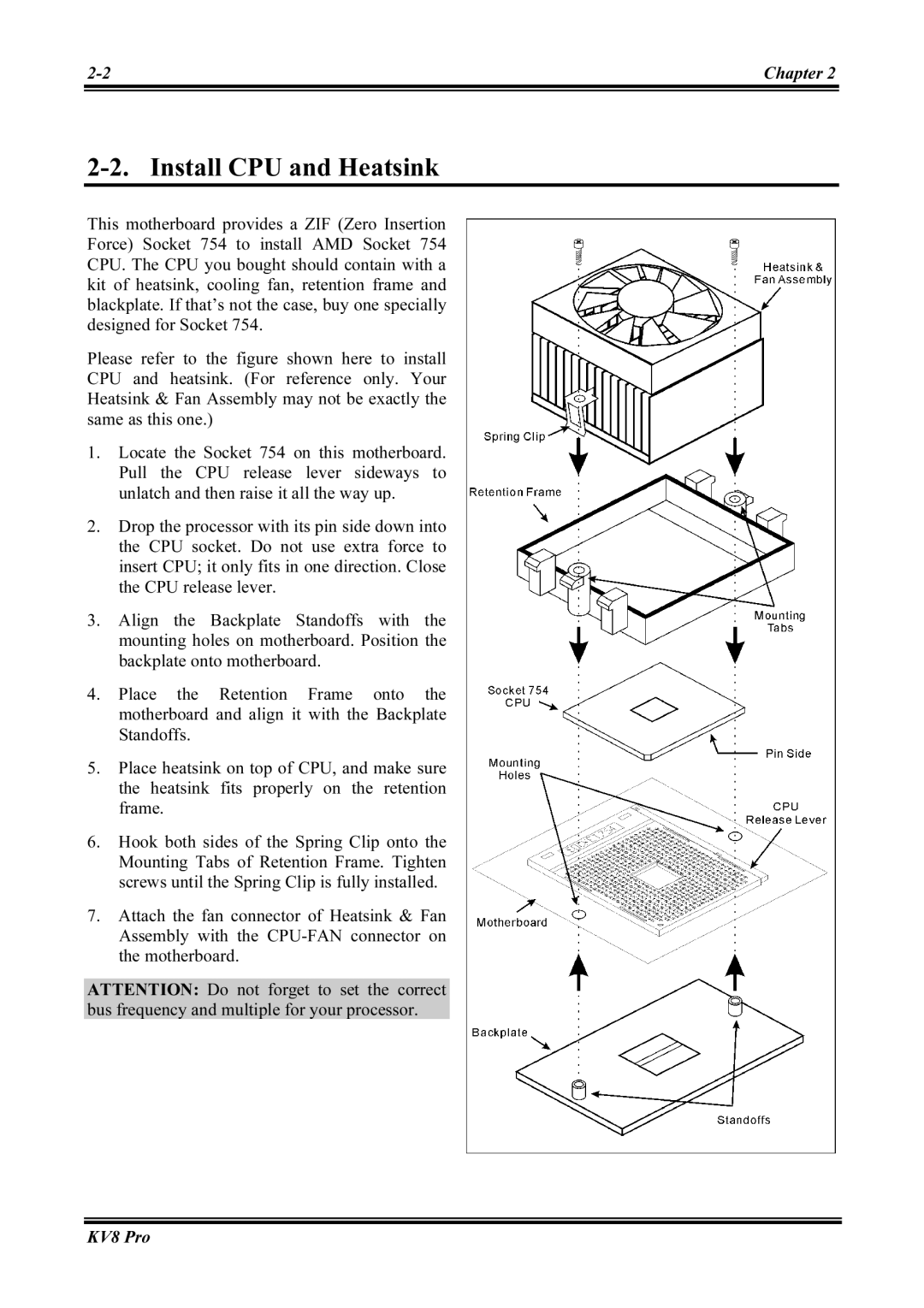 Abit KV8 PRO user manual Install CPU and Heatsink 