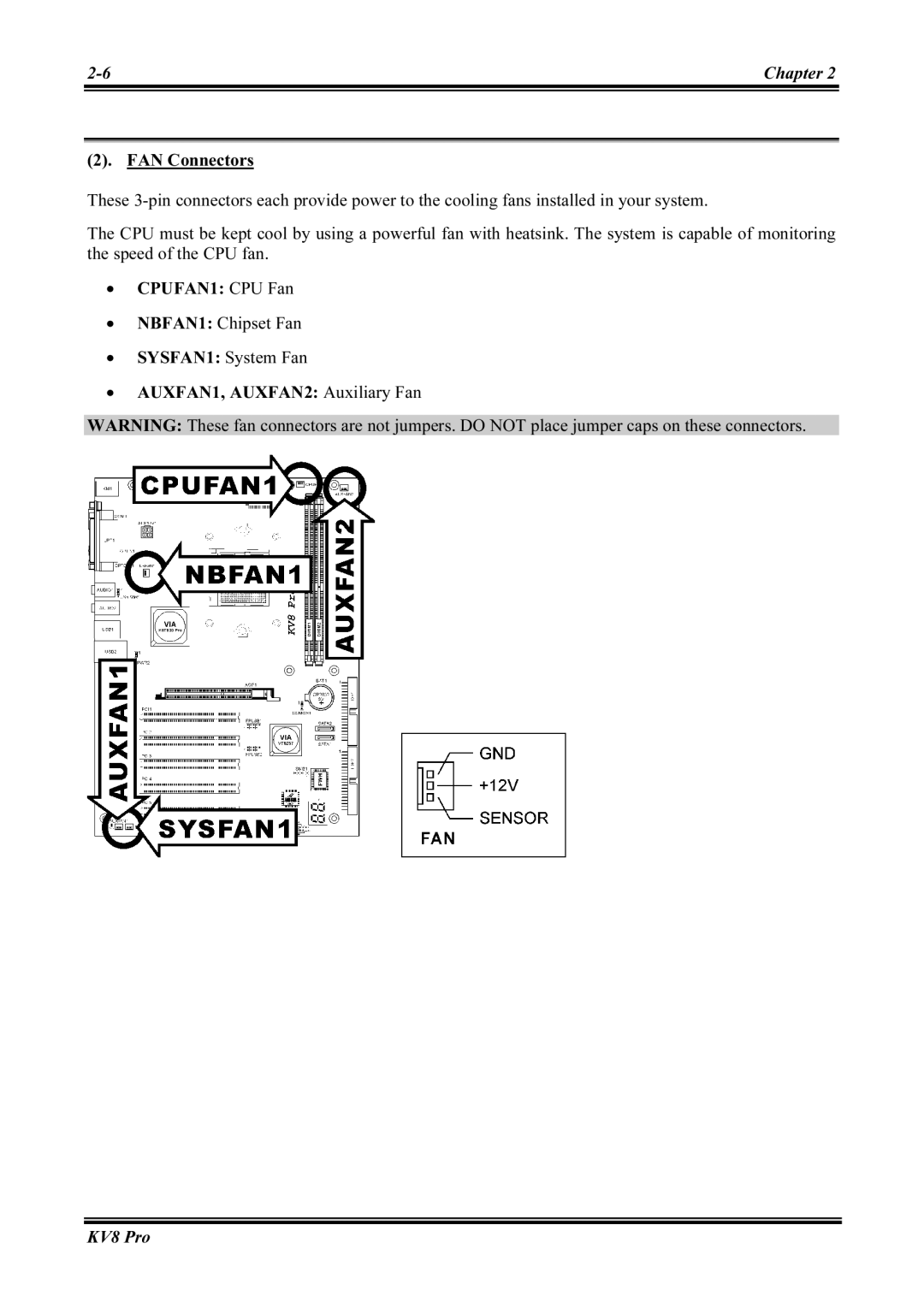 Abit KV8 PRO user manual FAN Connectors 