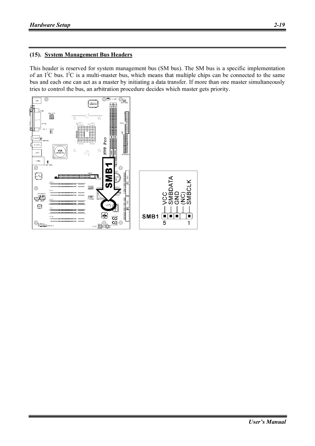 Abit KV8 PRO user manual Hardware Setup System Management Bus Headers 