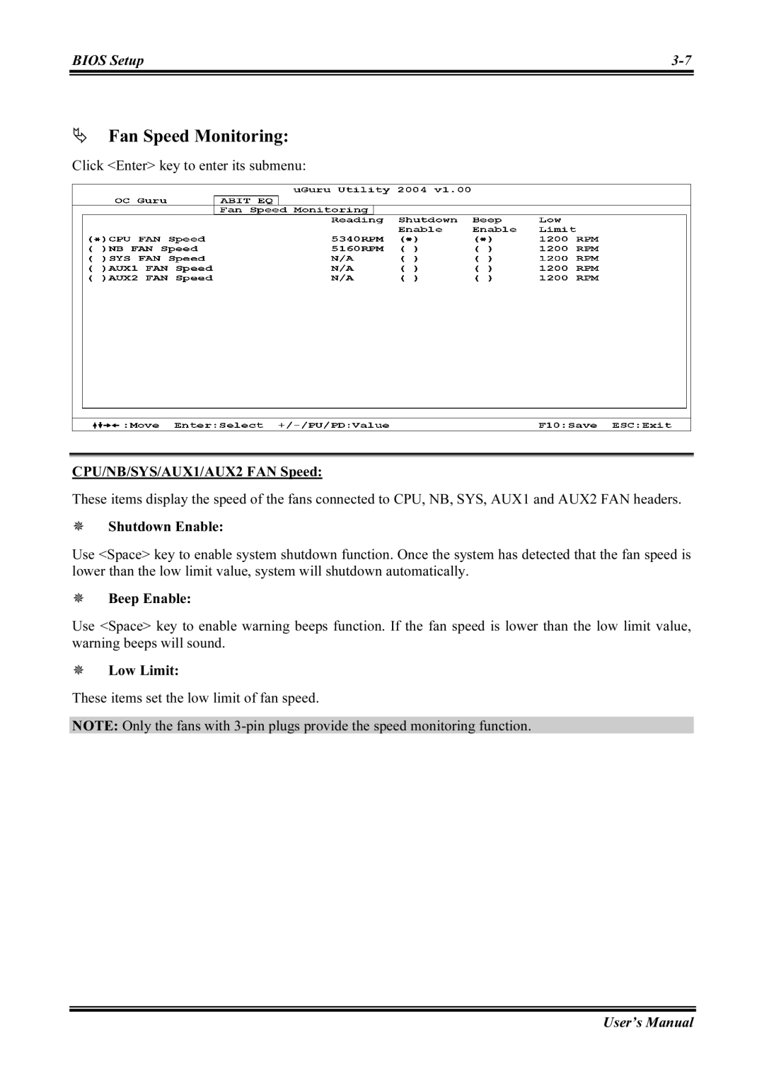 Abit KV8 PRO user manual Fan Speed Monitoring 