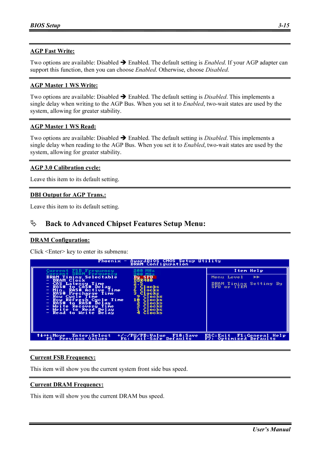 Abit KV8 PRO user manual Back to Advanced Chipset Features Setup Menu 