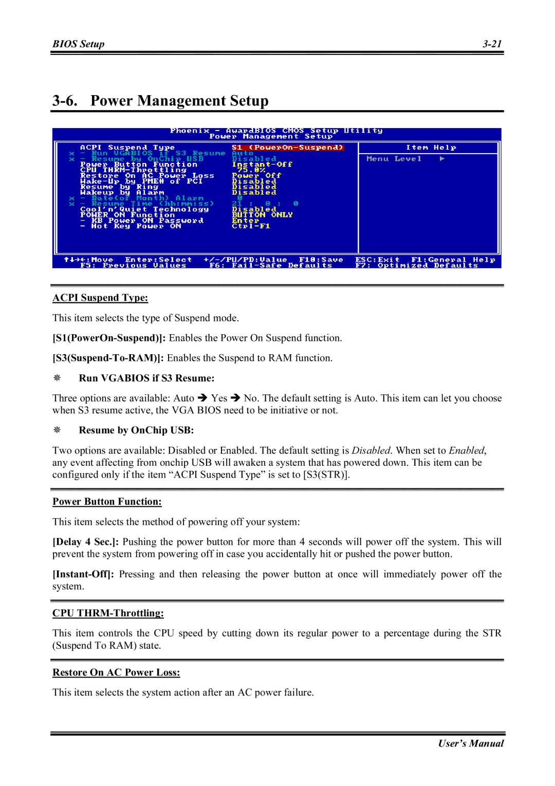 Abit KV8 PRO user manual Power Management Setup 