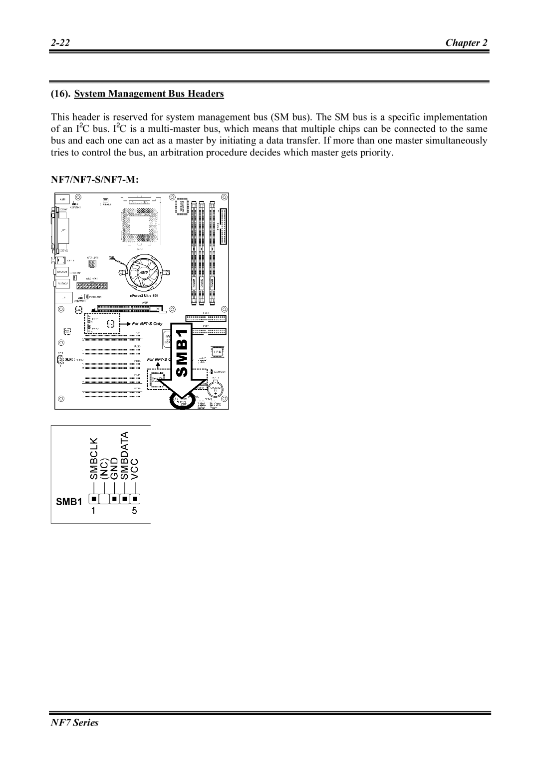 Abit NF7-S2G user manual System Management Bus Headers, NF7/NF7-S/NF7-M 