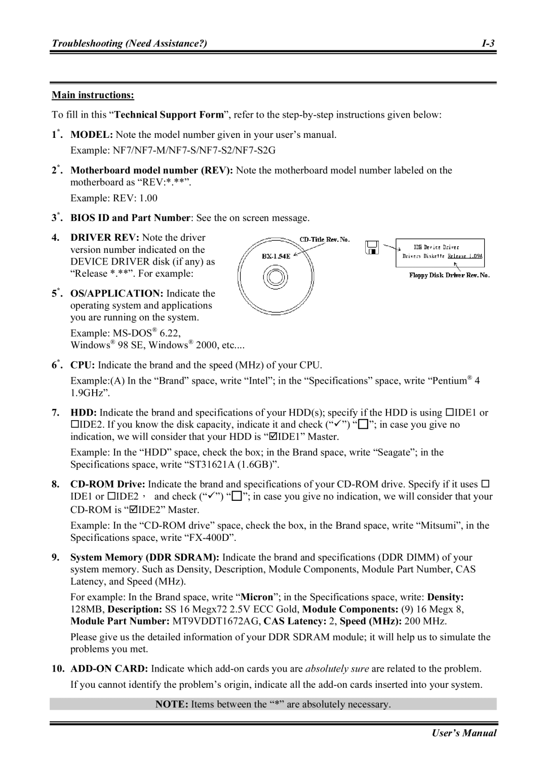 Abit NF7-M, NF7-S2G user manual Main instructions 