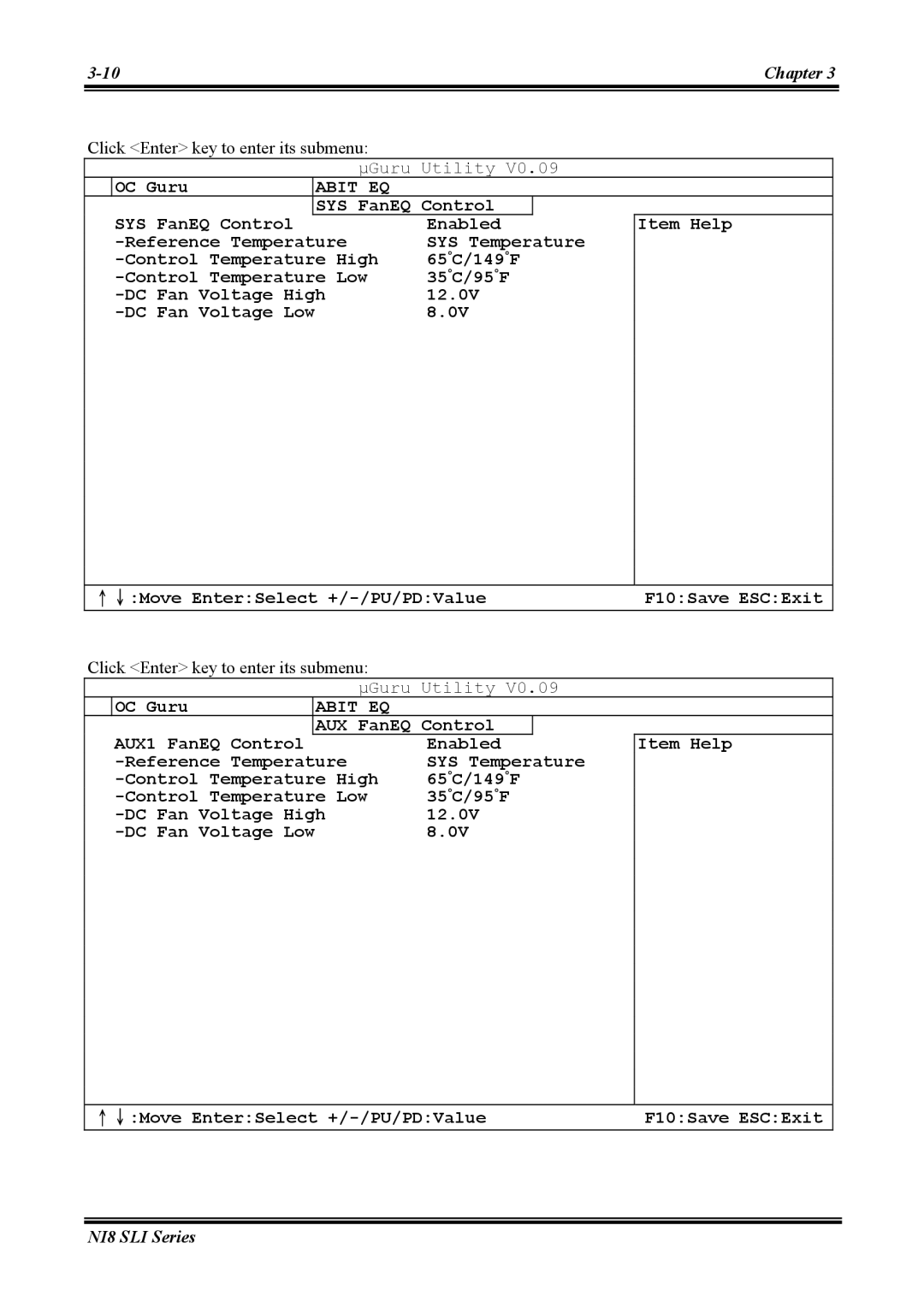 Abit NI8 SLI user manual AUX1 FanEQ Control 