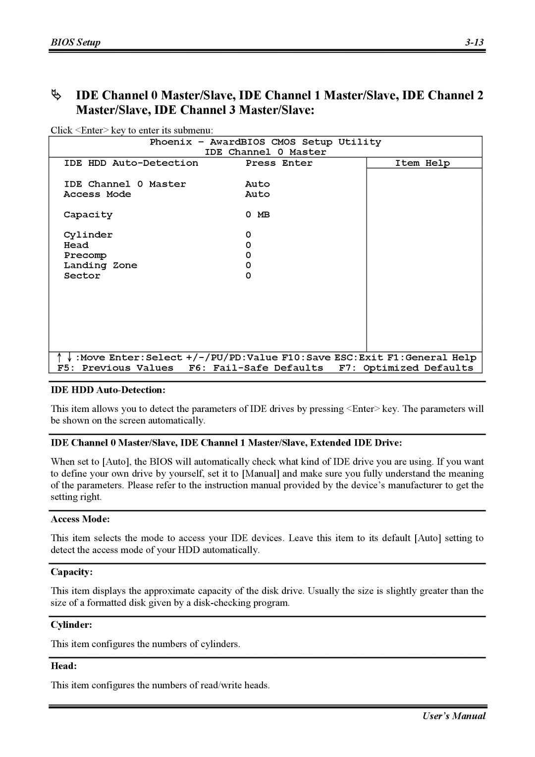 Abit NI8 SLI user manual IDE HDD Auto-Detection, Capacity, Cylinder, Head 