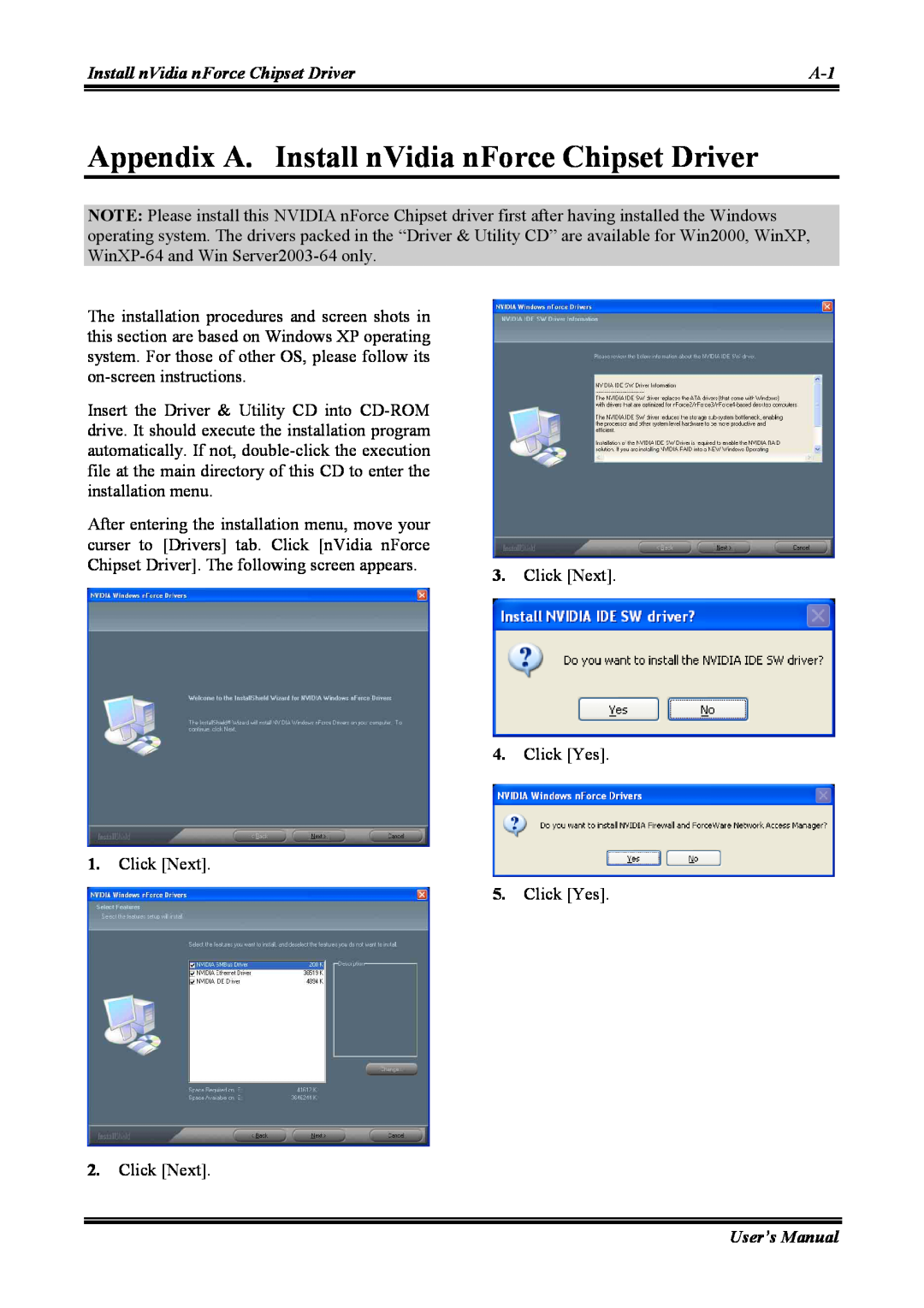 Abit NI8 SLI user manual Appendix A. Install nVidia nForce Chipset Driver 