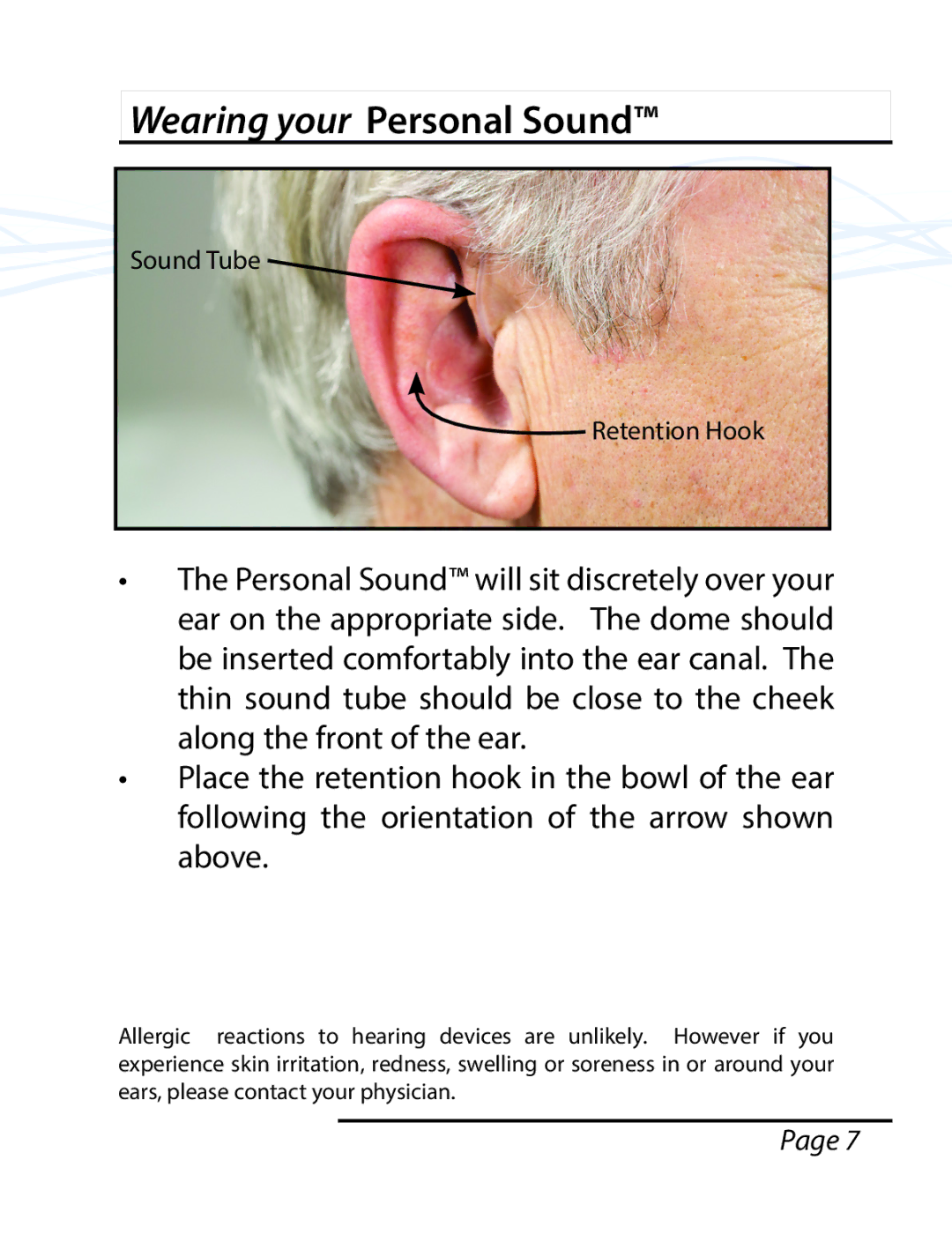 Able Planet PS1600BTE manual Wearing your Personal Sound 