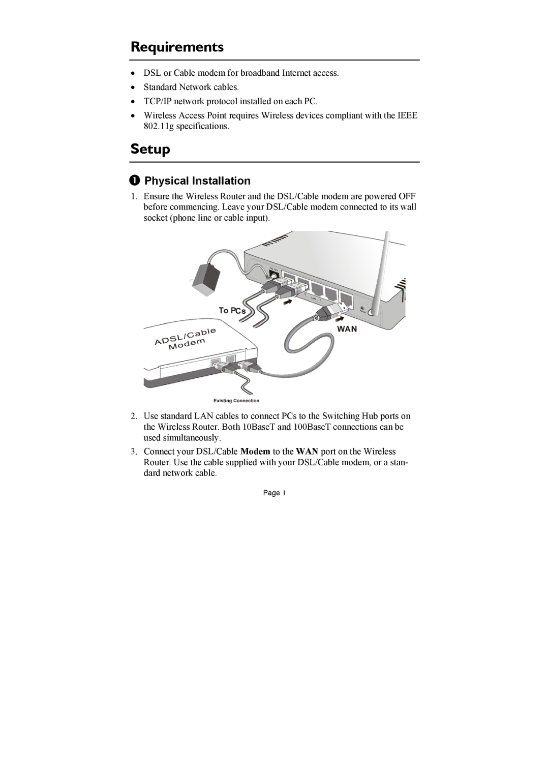 Abocom ARM904 user manual Requirements, Setup, Physical Installation 