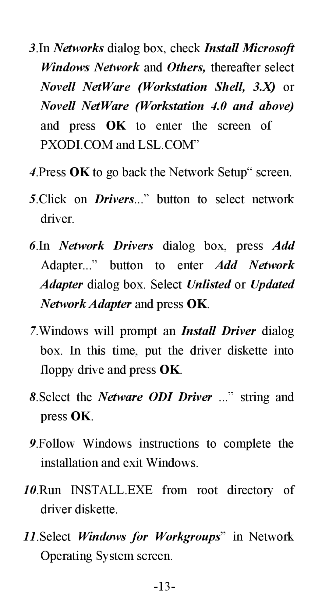 Abocom FE1000 manual 