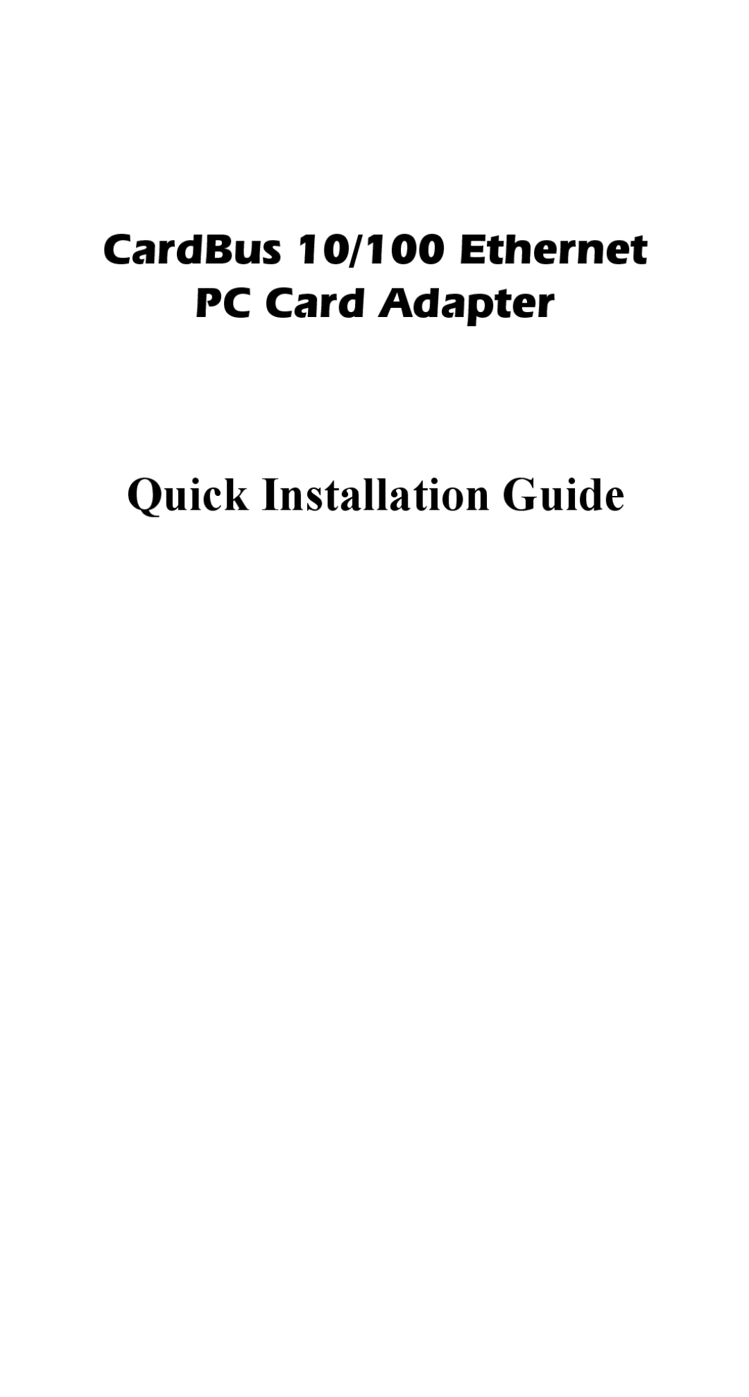 Abocom FE2000 manual Quick Installation Guide 