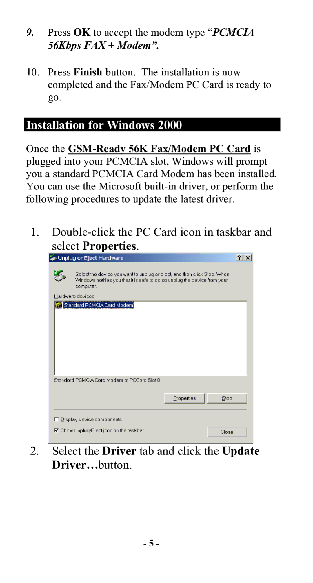 Abocom GFM560 manual Installation for Windows 