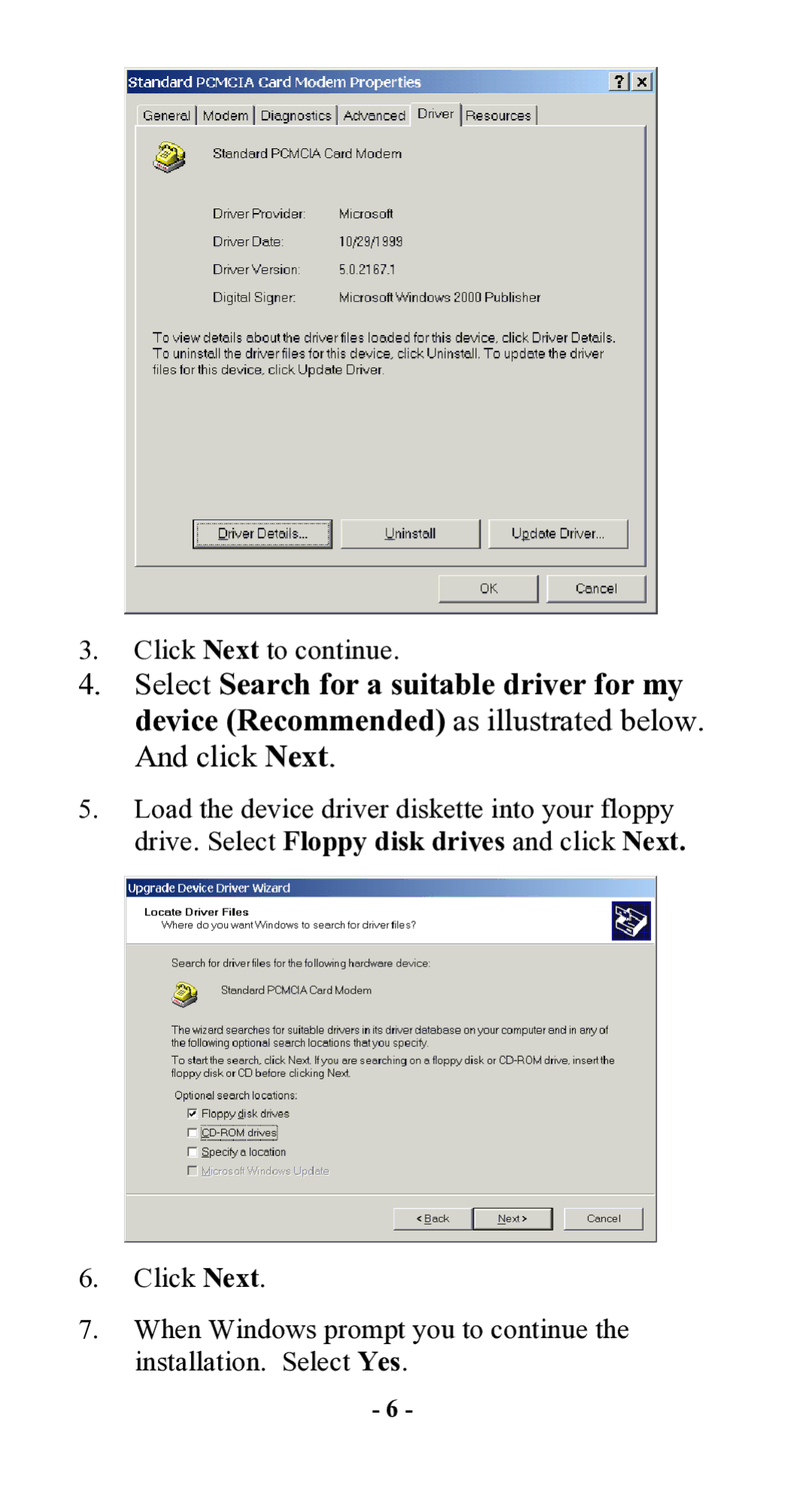 Abocom GFM560 manual Click Next to continue 