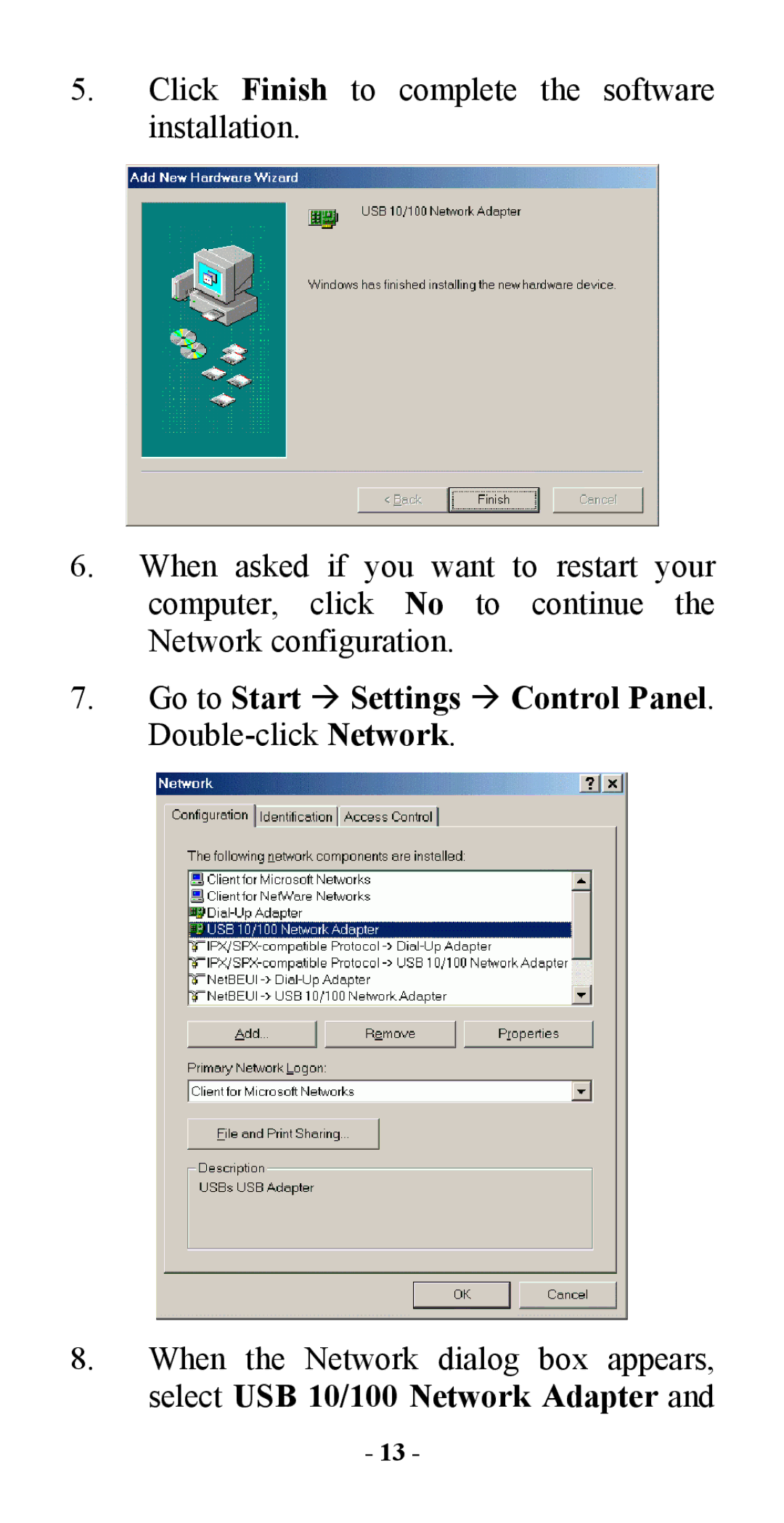 Abocom M73-APO08-420 manual Go to Start Settings Control Panel 