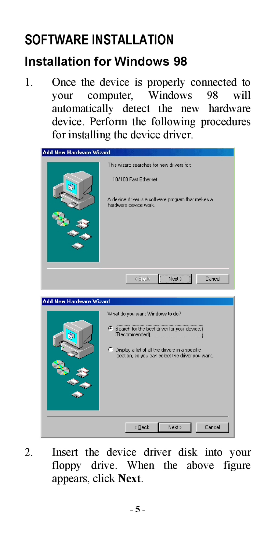 Abocom M73-APO08-420 manual Software Installation, Installation for Windows 