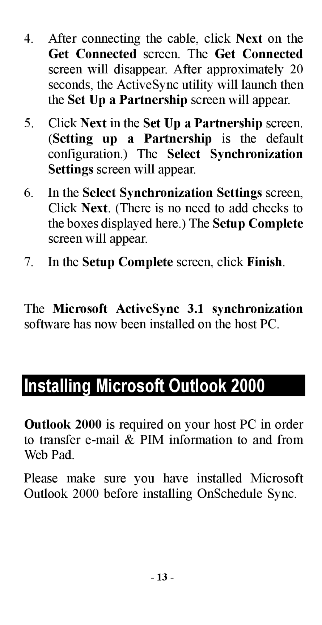 Abocom M73-APO0A-010 manual Installing Microsoft Outlook 