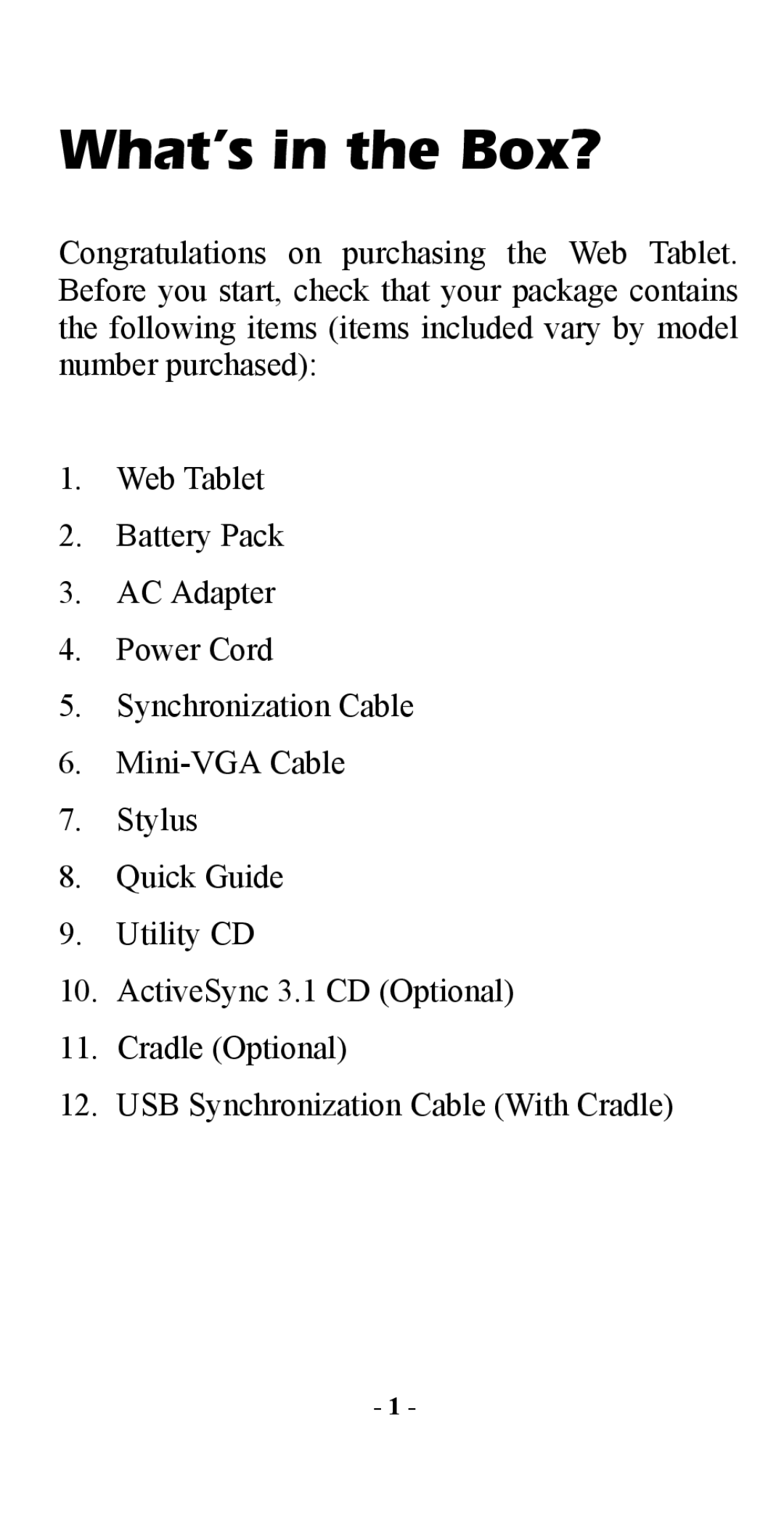 Abocom M73-APO0A-010 manual What’s in the Box? 