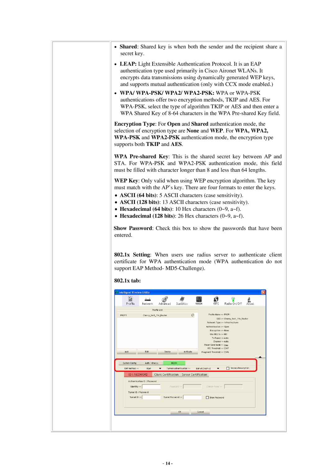 Abocom None user manual 802.1x tab 