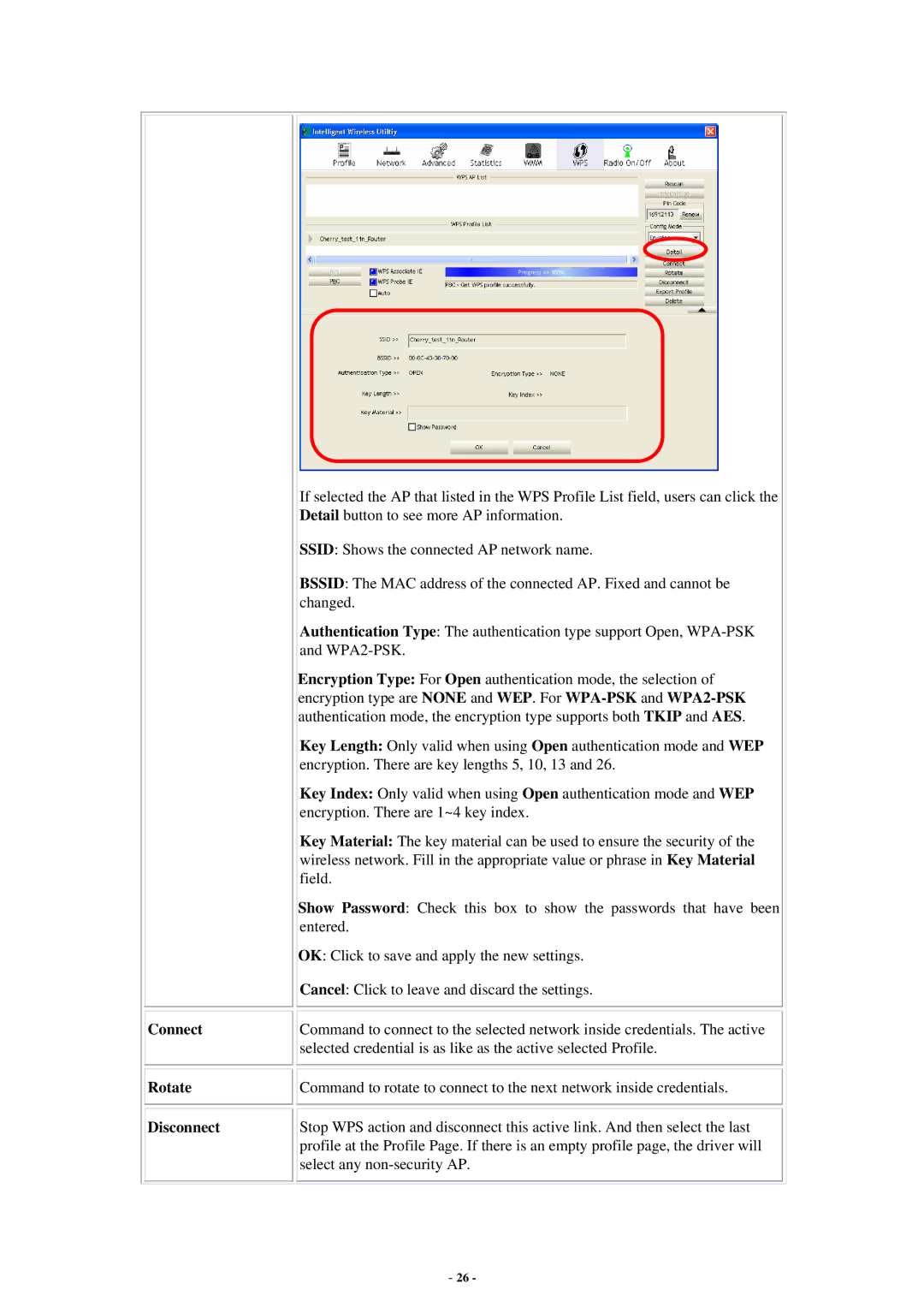 Abocom None user manual Connect Rotate Disconnect 