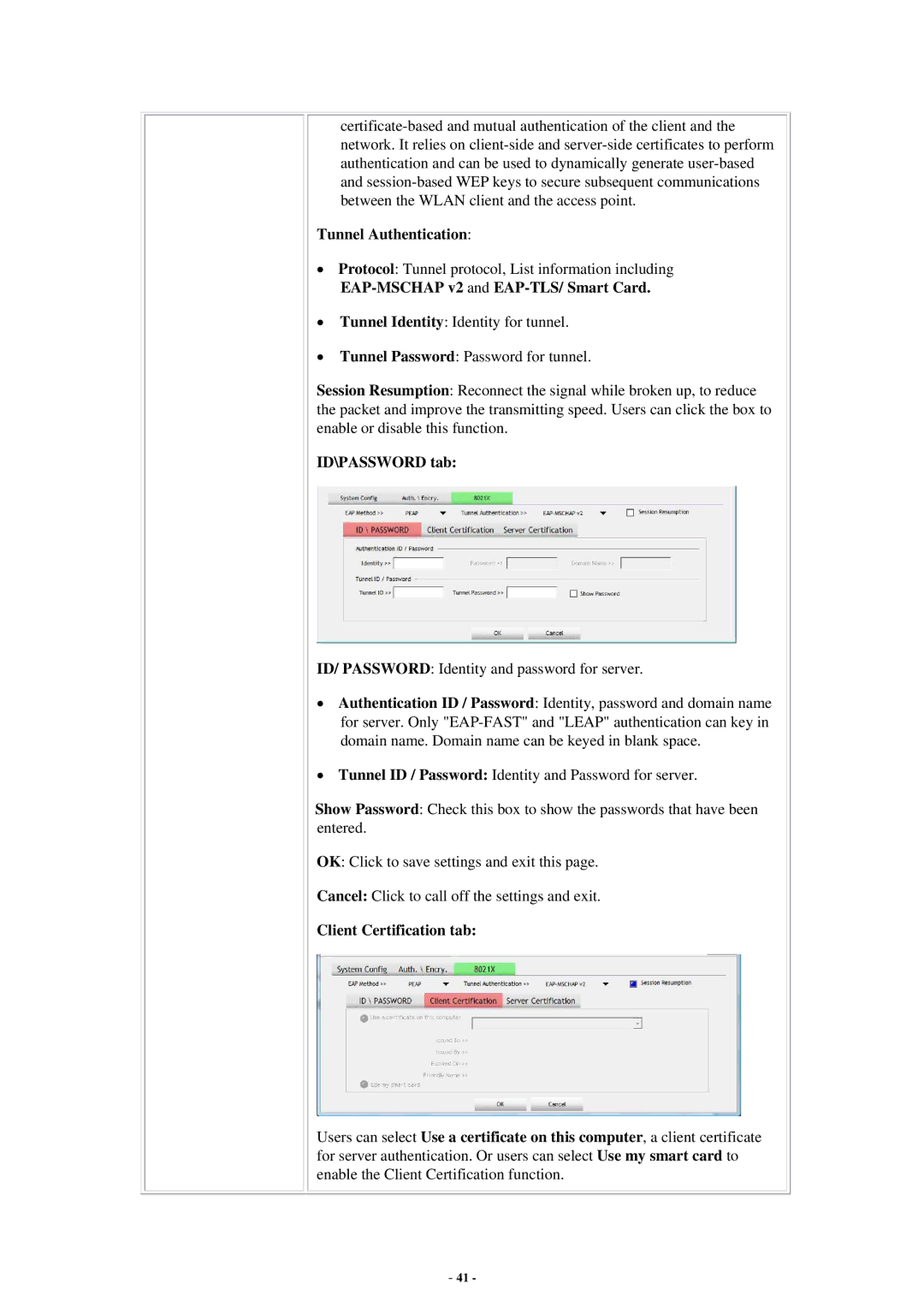 Abocom None user manual Tunnel Authentication 