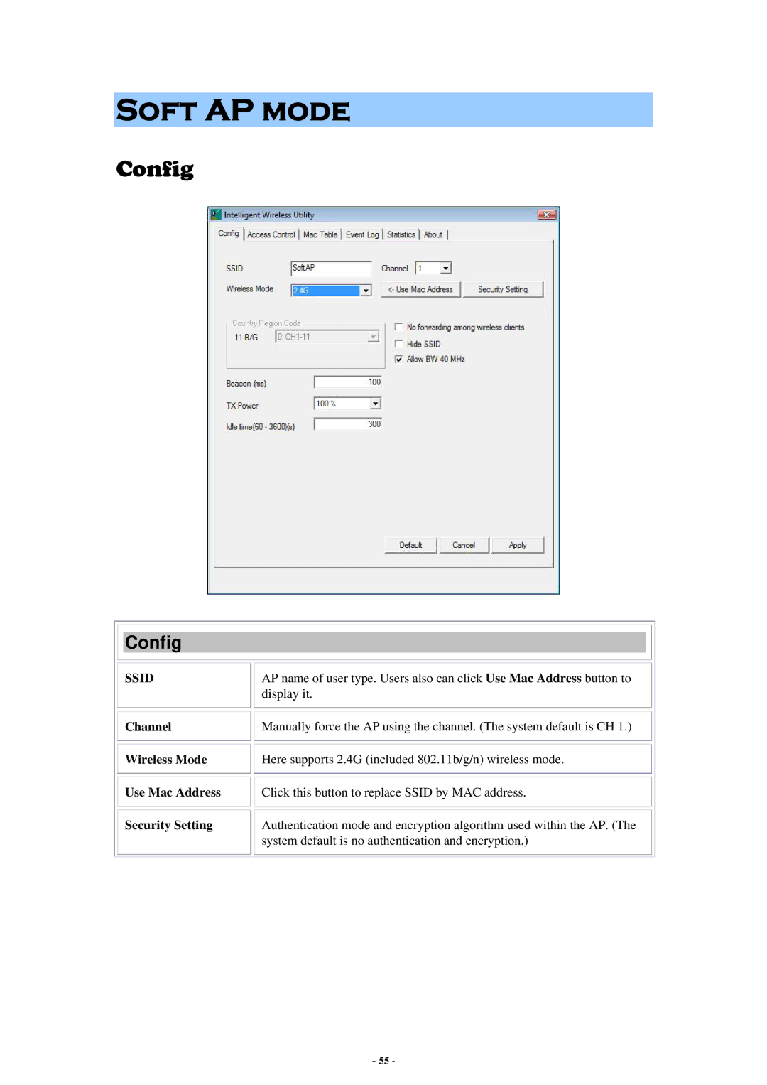 Abocom None user manual Soft AP mode 