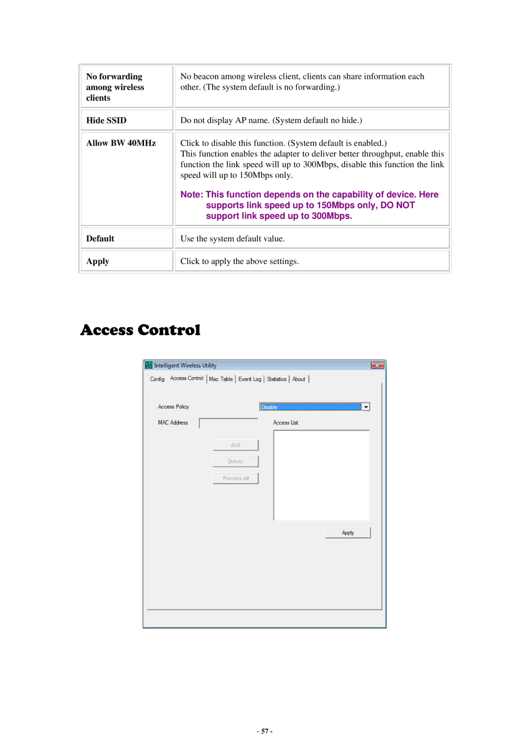 Abocom None user manual No forwarding, Among wireless, Clients Hide Ssid 