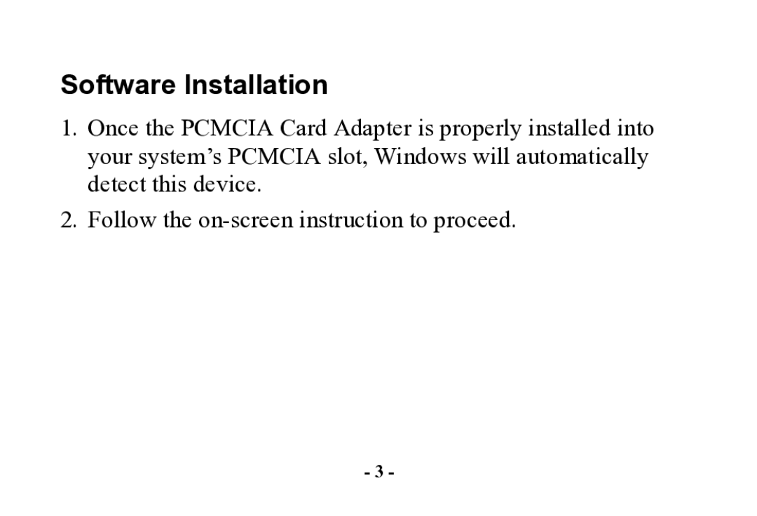 Abocom PCMCIA manual Software Installation 