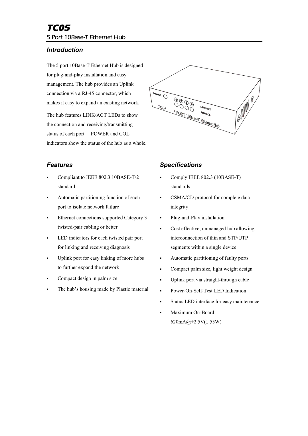 Abocom TC05 manual 