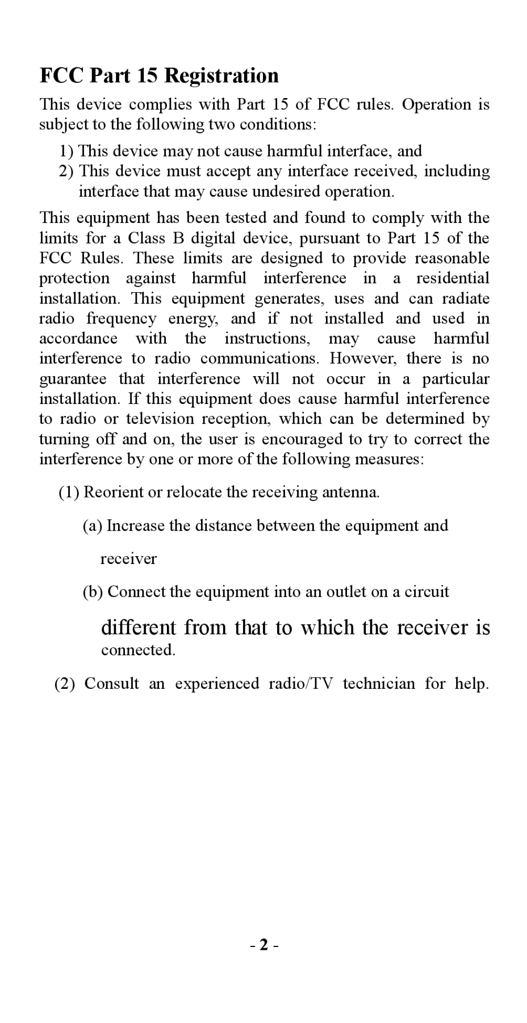 Abocom UCM56CR manual FCC Part 15 Registration 