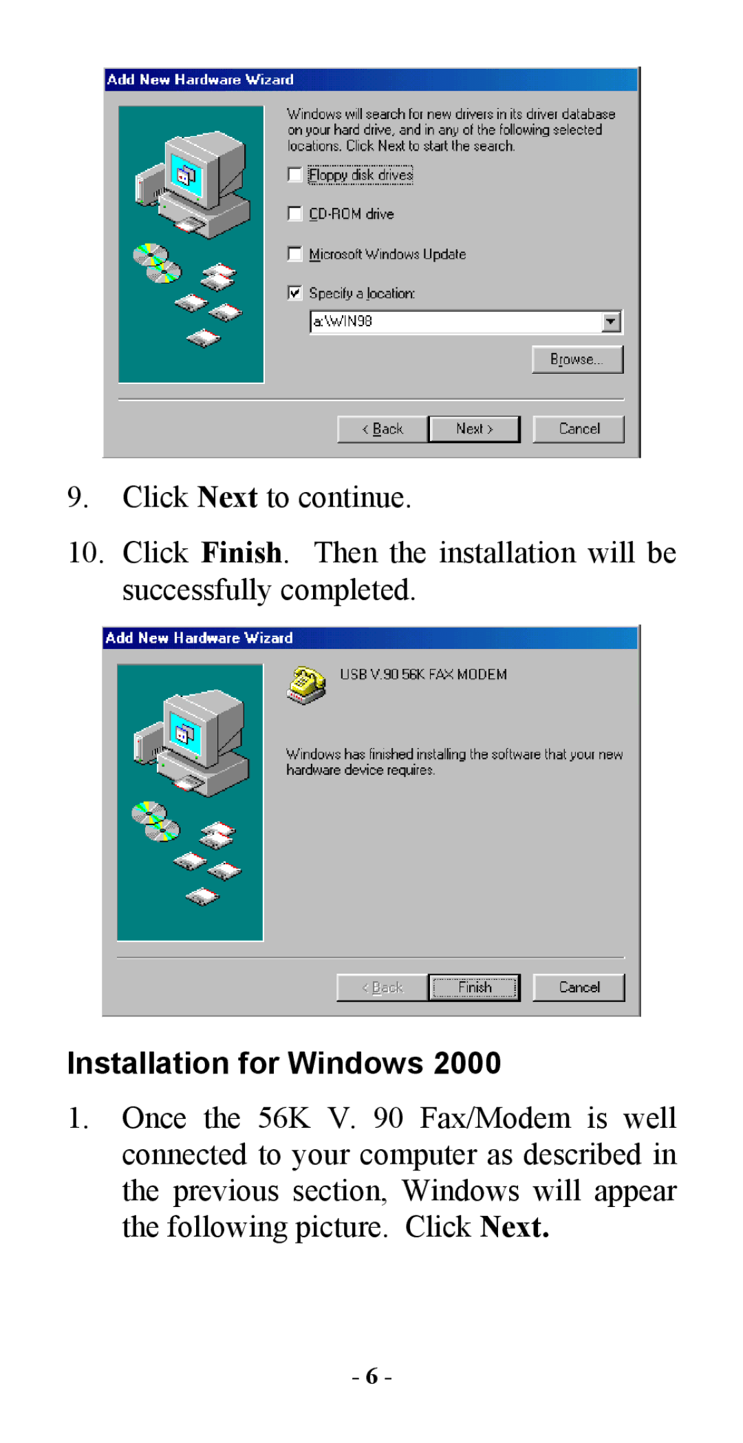 Abocom UFM560 manual Installation for Windows 