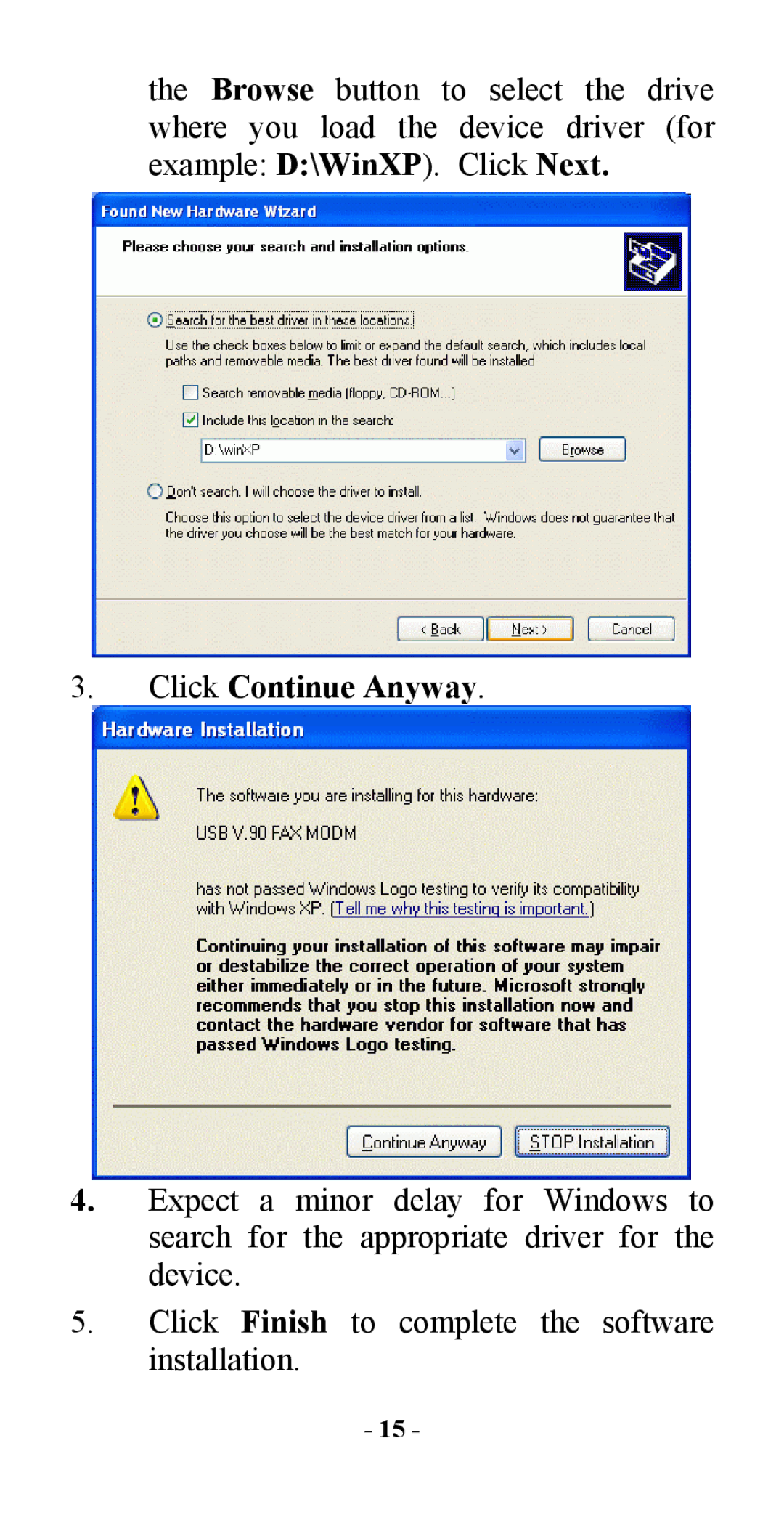 Abocom USM560 manual Click Continue Anyway 