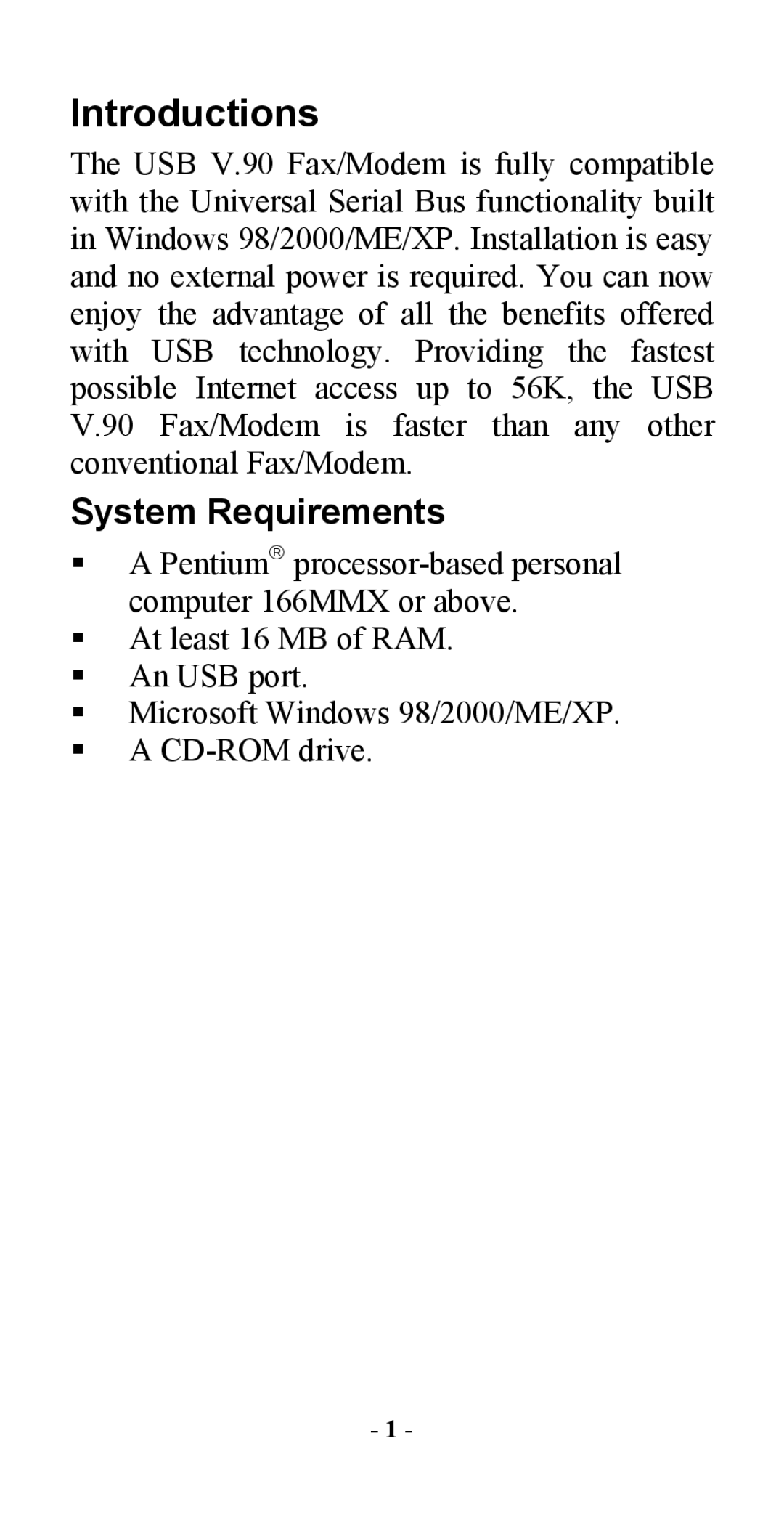 Abocom USM560 manual Introductions, System Requirements 