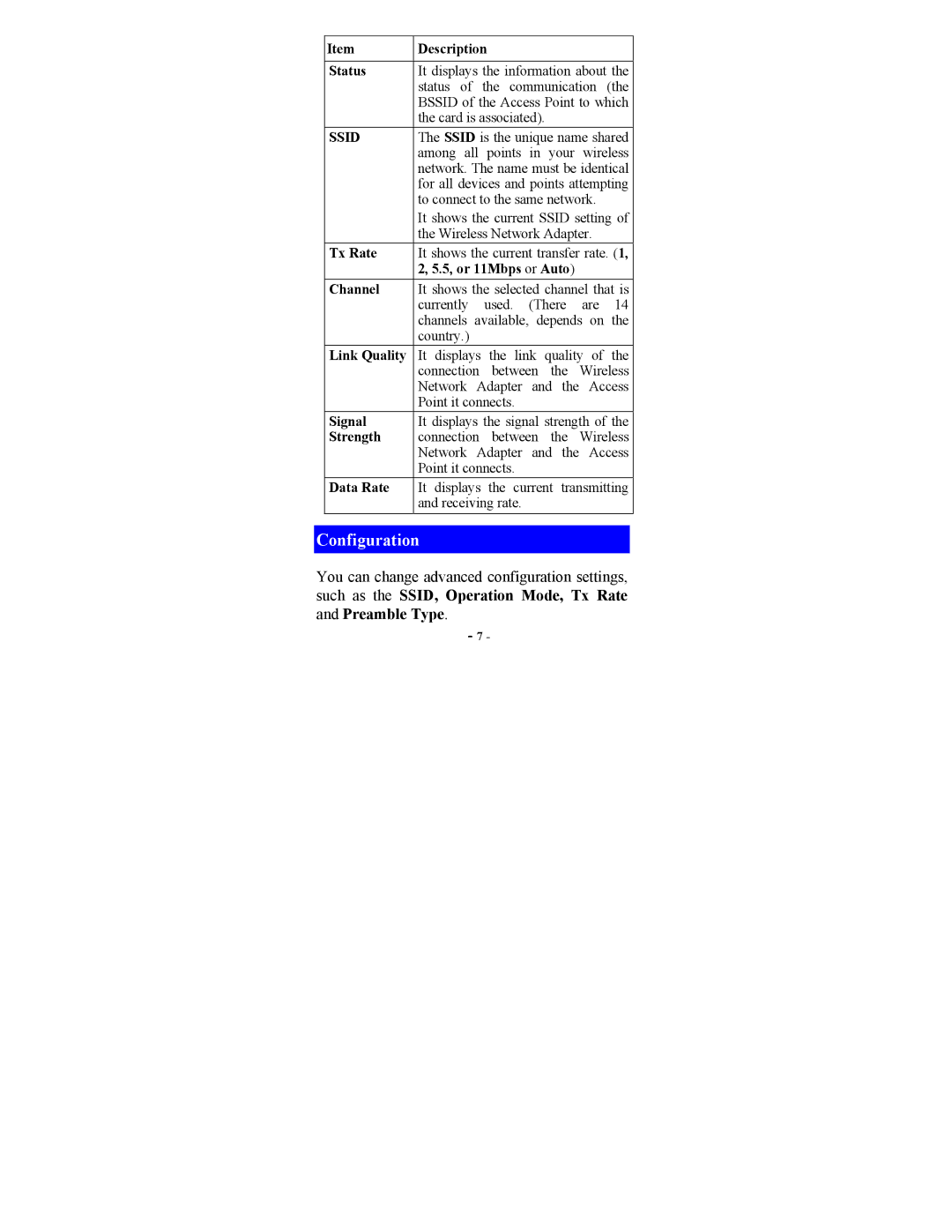 Abocom WB2000 manual Configuration 