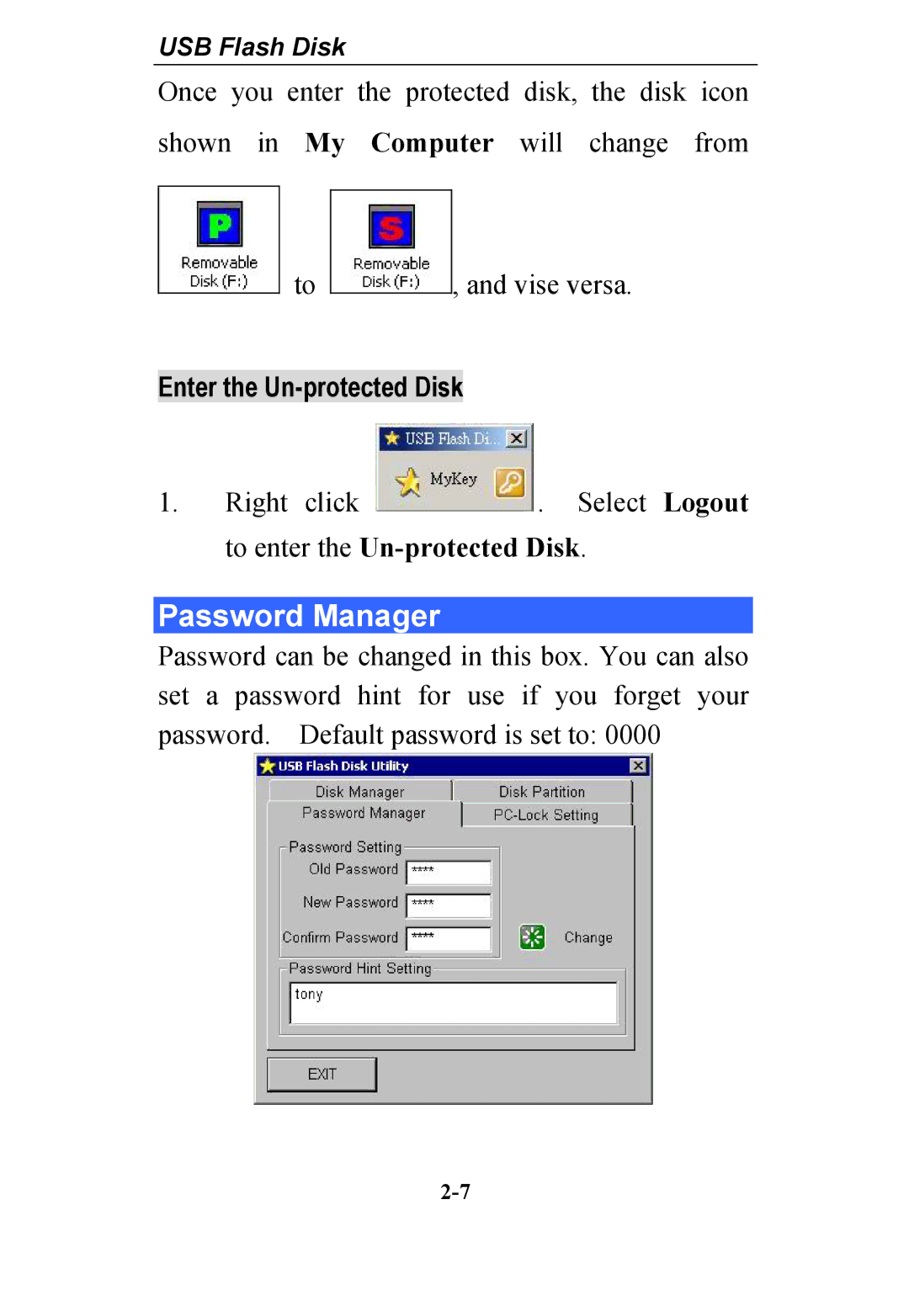 Abocom WBD512 manual Password Manager 