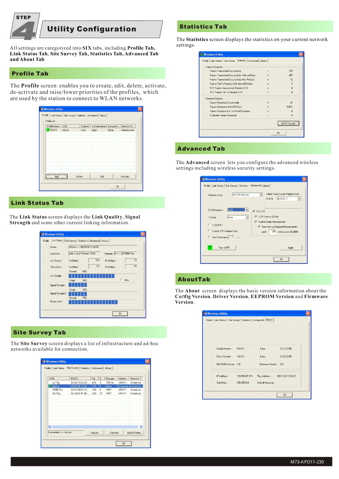 Abocom WCP5102 user manual Utility Configuration 