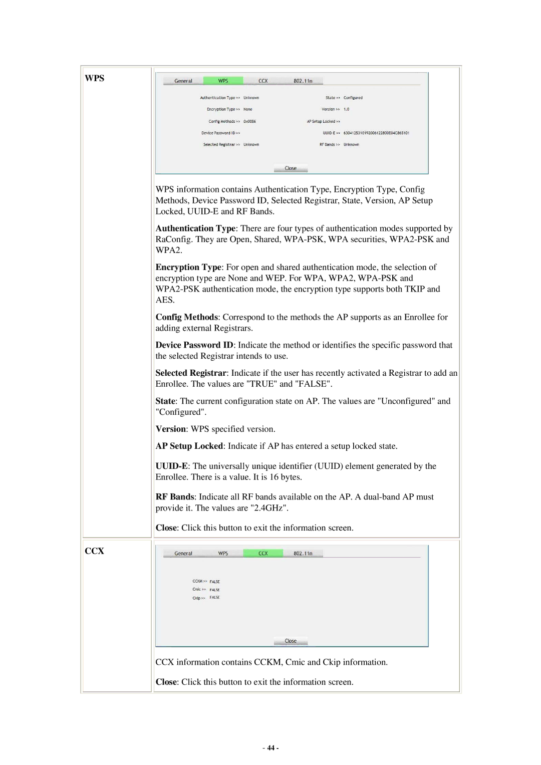 Abocom WU5214 user manual Wps Ccx 