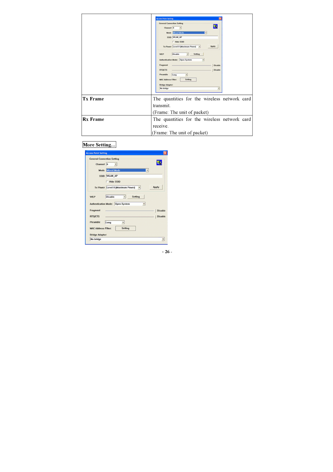 Abocom WUG2660 user manual Quantities for the wireless network card 