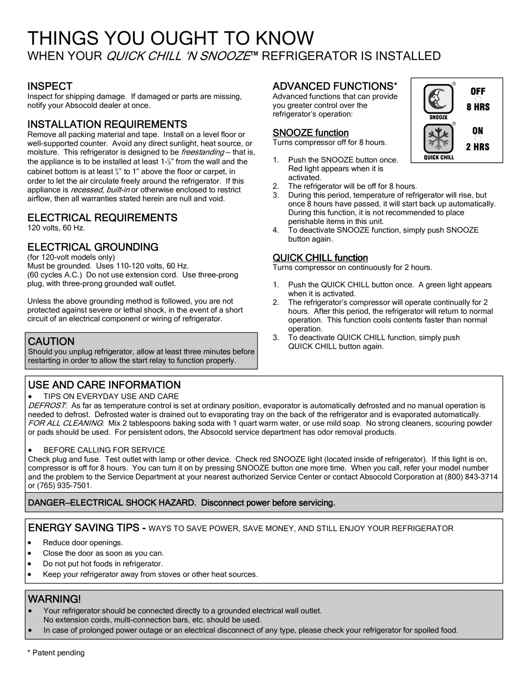 Absocold Corp ARD204, ARD104 manual = , & 3 2 2 , = - F, + 2 & J 