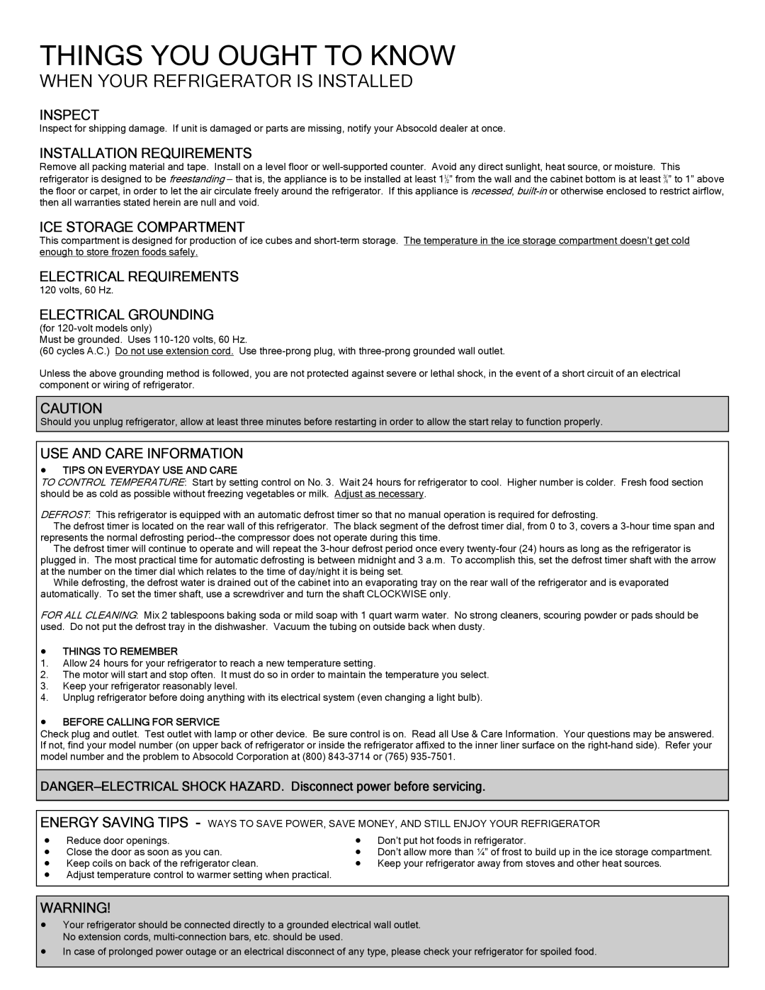 Absocold Corp ARD368A warranty Things YOU Ought to Know 