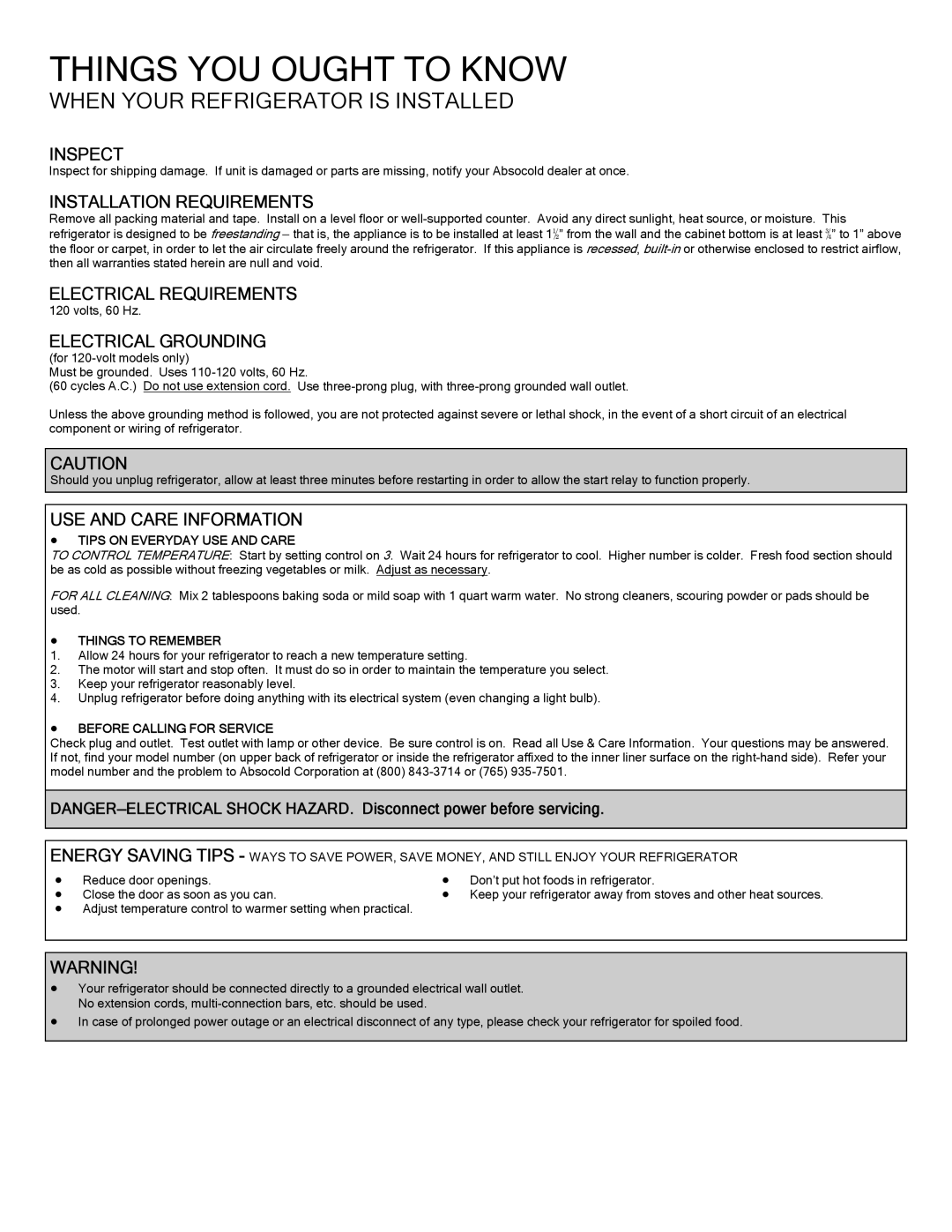 Absocold Corp ARD492 warranty Things YOU Ought to Know 