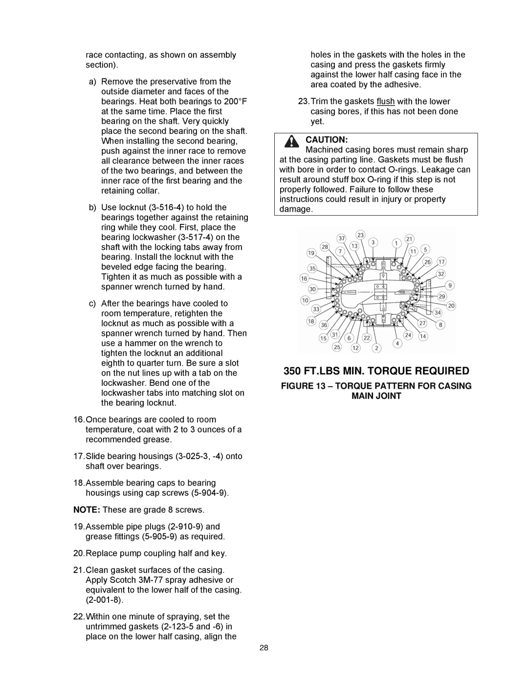 AC International 8200 Series instruction manual 350 FT.LBS MIN. Torque Required 