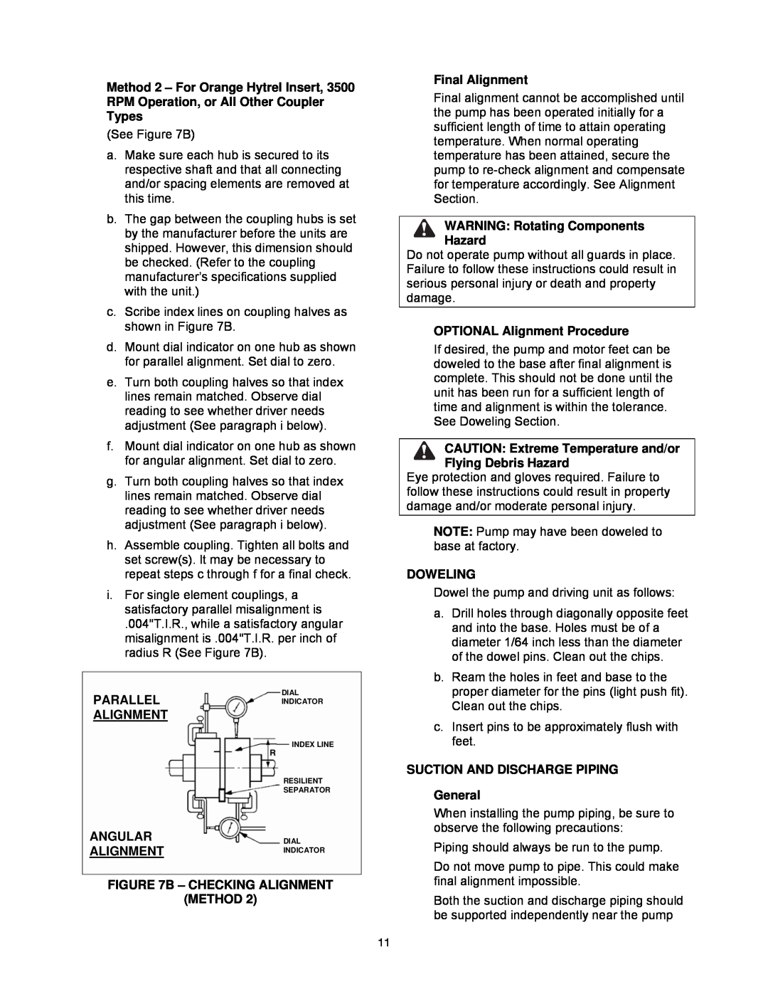 AC International 8200 Series Parallelindicator Alignment, Angulardial, B - Checking Alignment Method, Final Alignment 