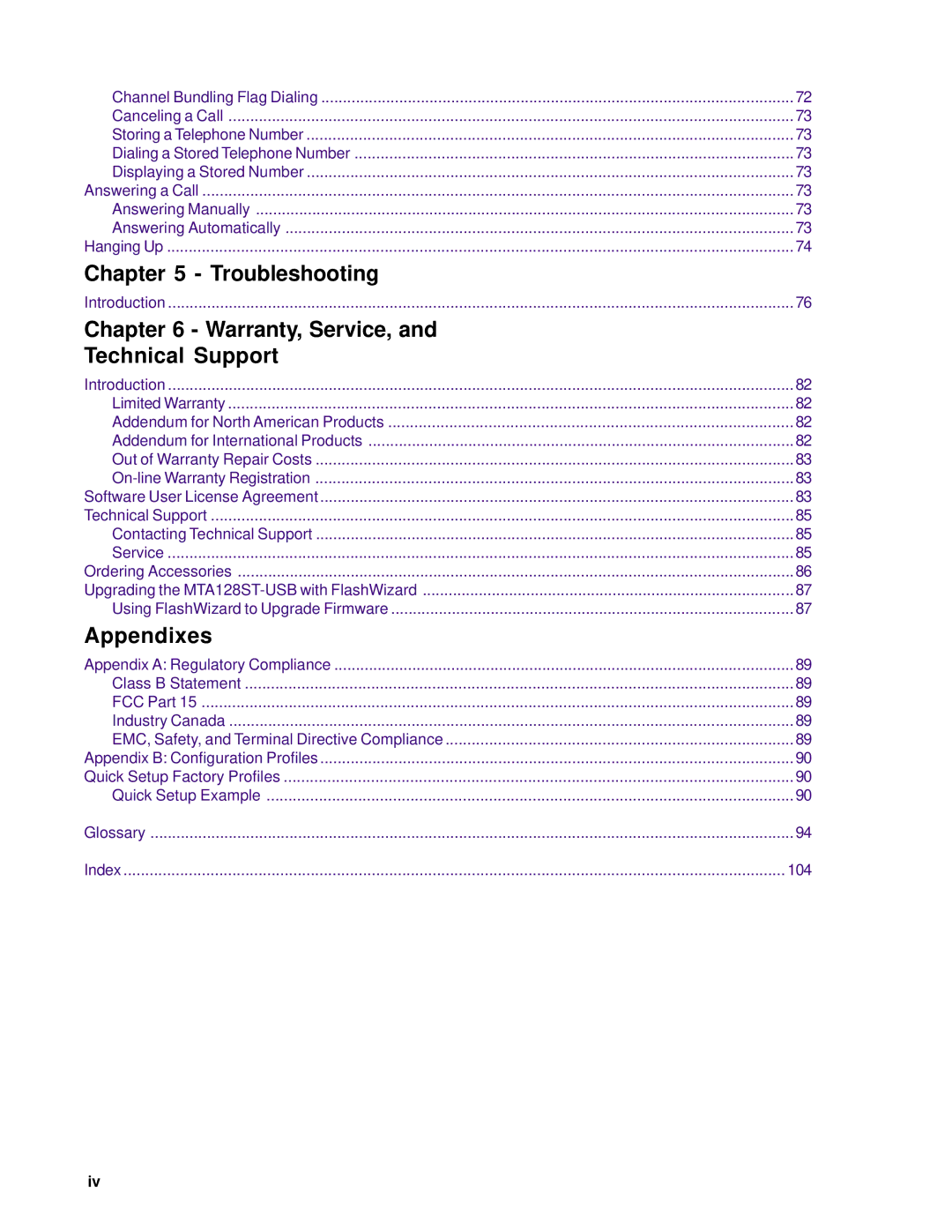 AC International MTA128ST-USB manual Troubleshooting 